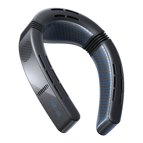 Coolify Cyber Fold Wearable Air Conditioner, Obsidian Black