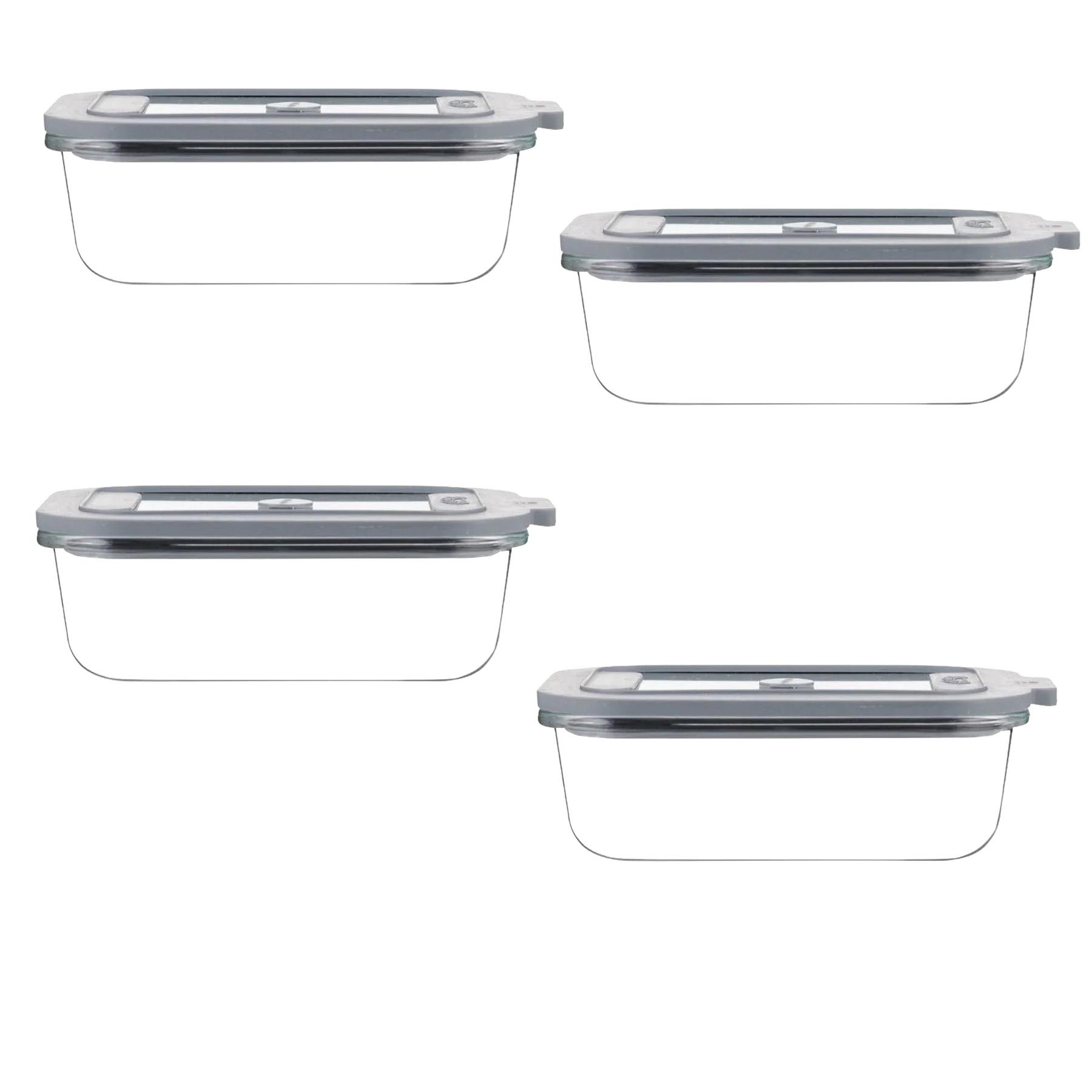Kilner Fresh Storage Rectangle 21.3 Fl Oz - 4 pack