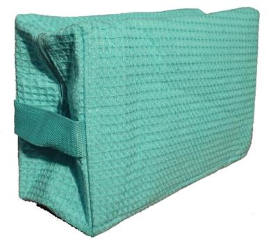 Large Cotton Waffle Cosmetic Bag-Caribbean Green-Min 24 pcs