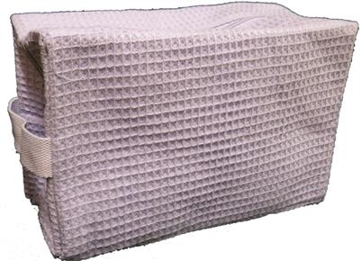 Large Cotton Waffle Cosmetic Bag - Lavender - Min 24 pcs