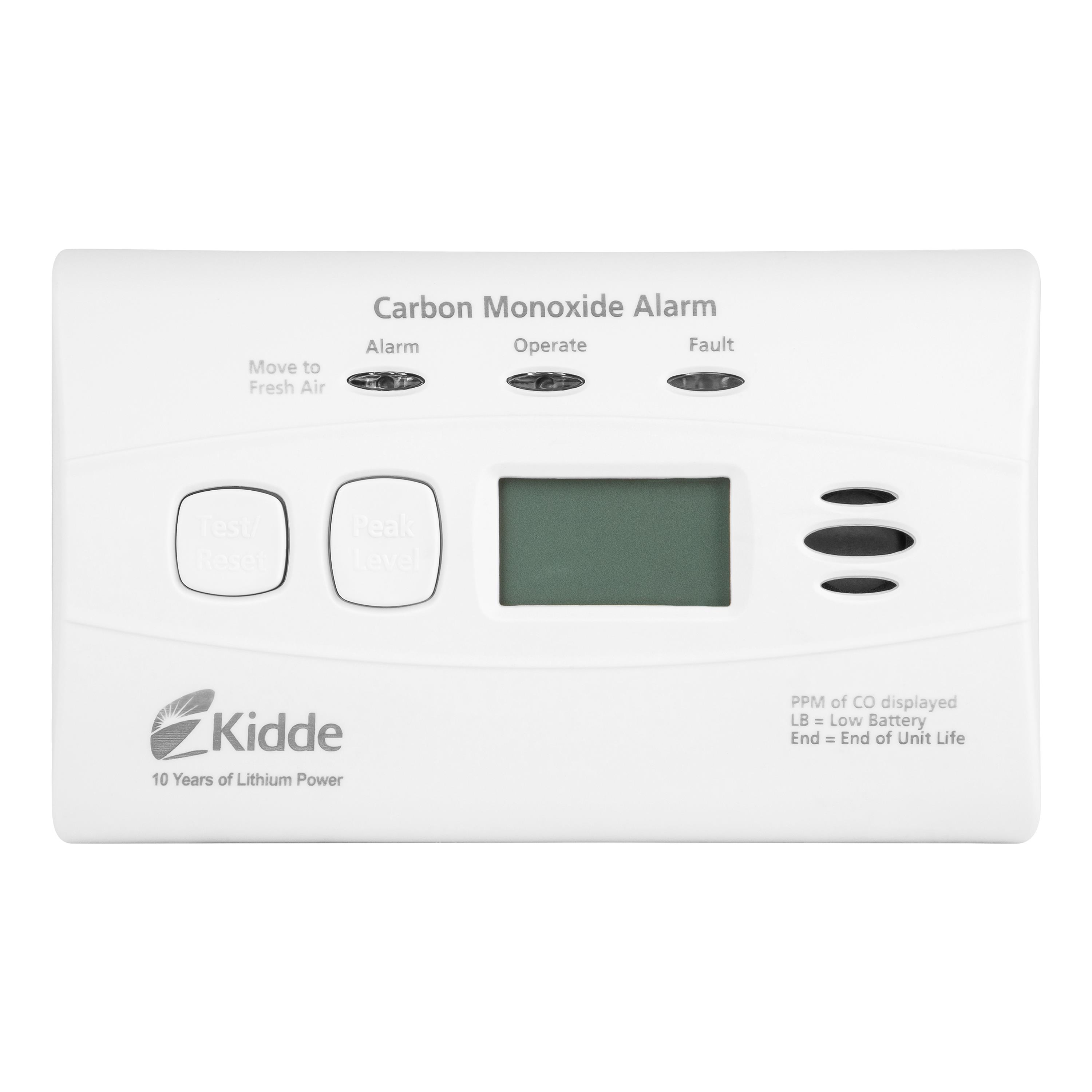 3010D Digital Display 10yr Sealed Battery CO Alarm