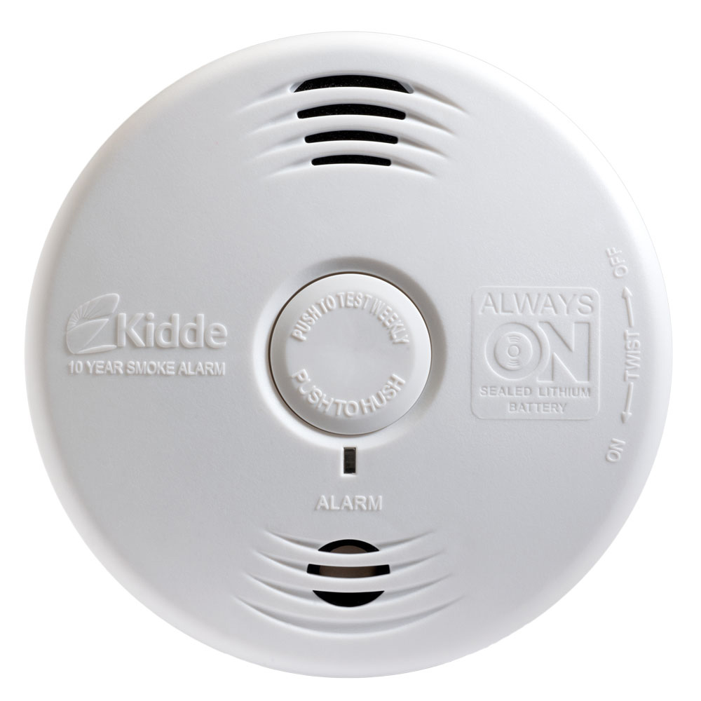 Bedroom Plug-In Smoke Alarm with 10-yr Sealed Battery and Voice Alarm