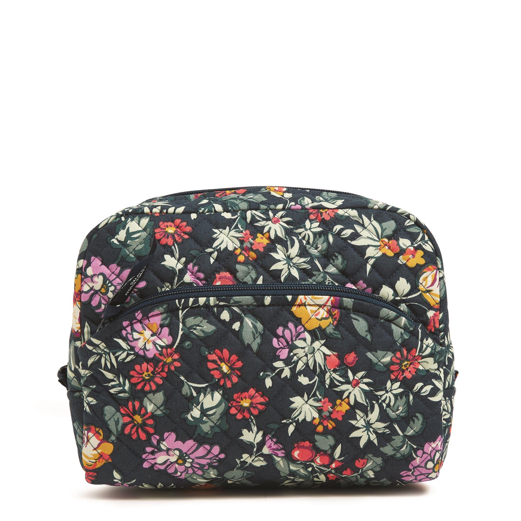 Large Cosmetic - Recycled Cotton - Fresh-Cut Floral Green
