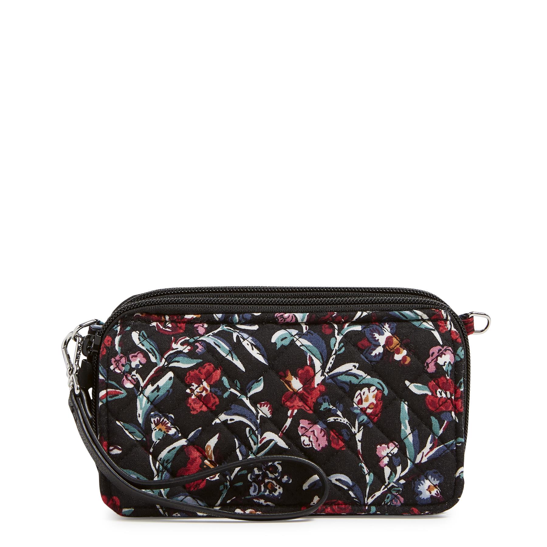RFID All in One Crossbody - Recycled Cotton - Perennials Noir