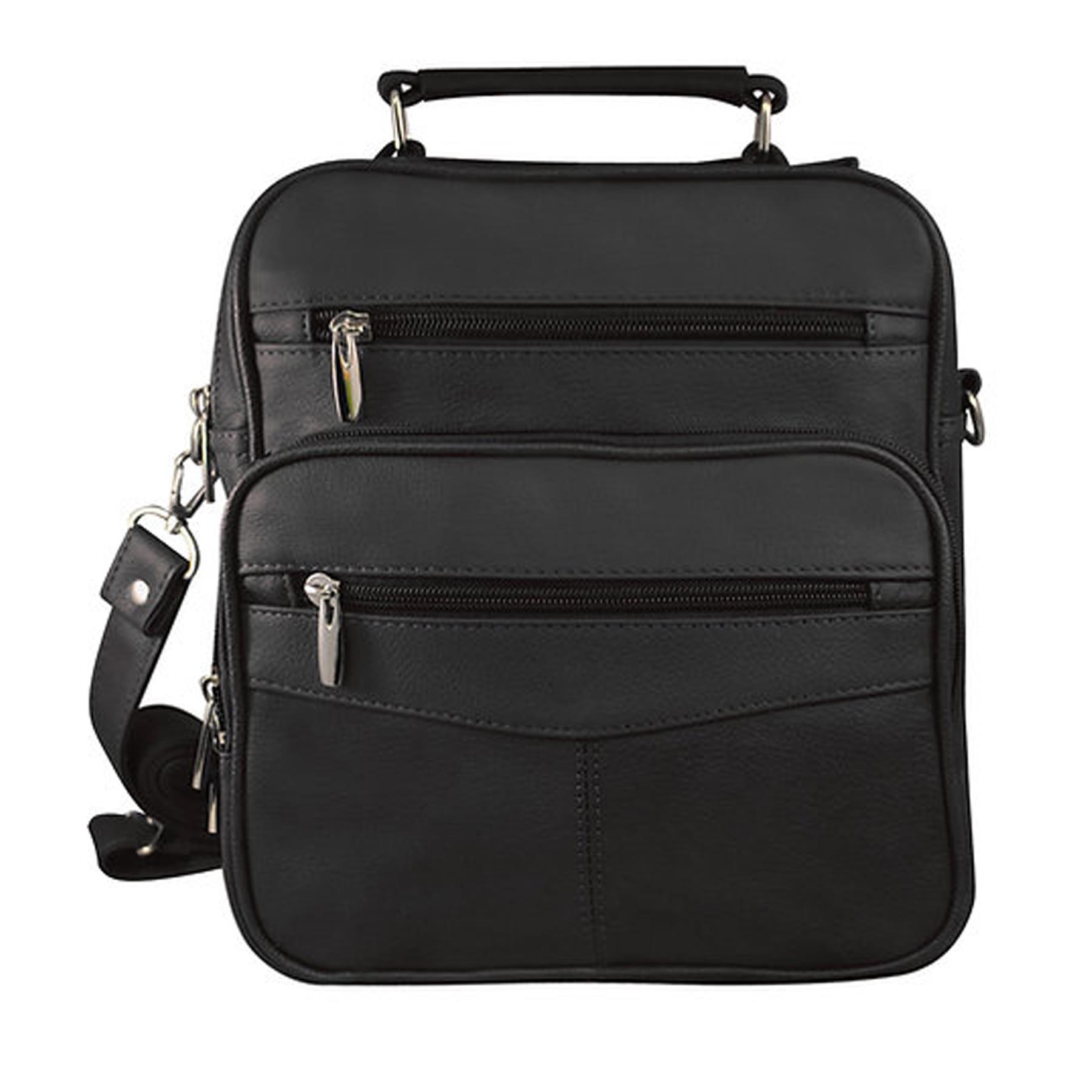 Cowhide Leather Crossbody Hand Bag Black