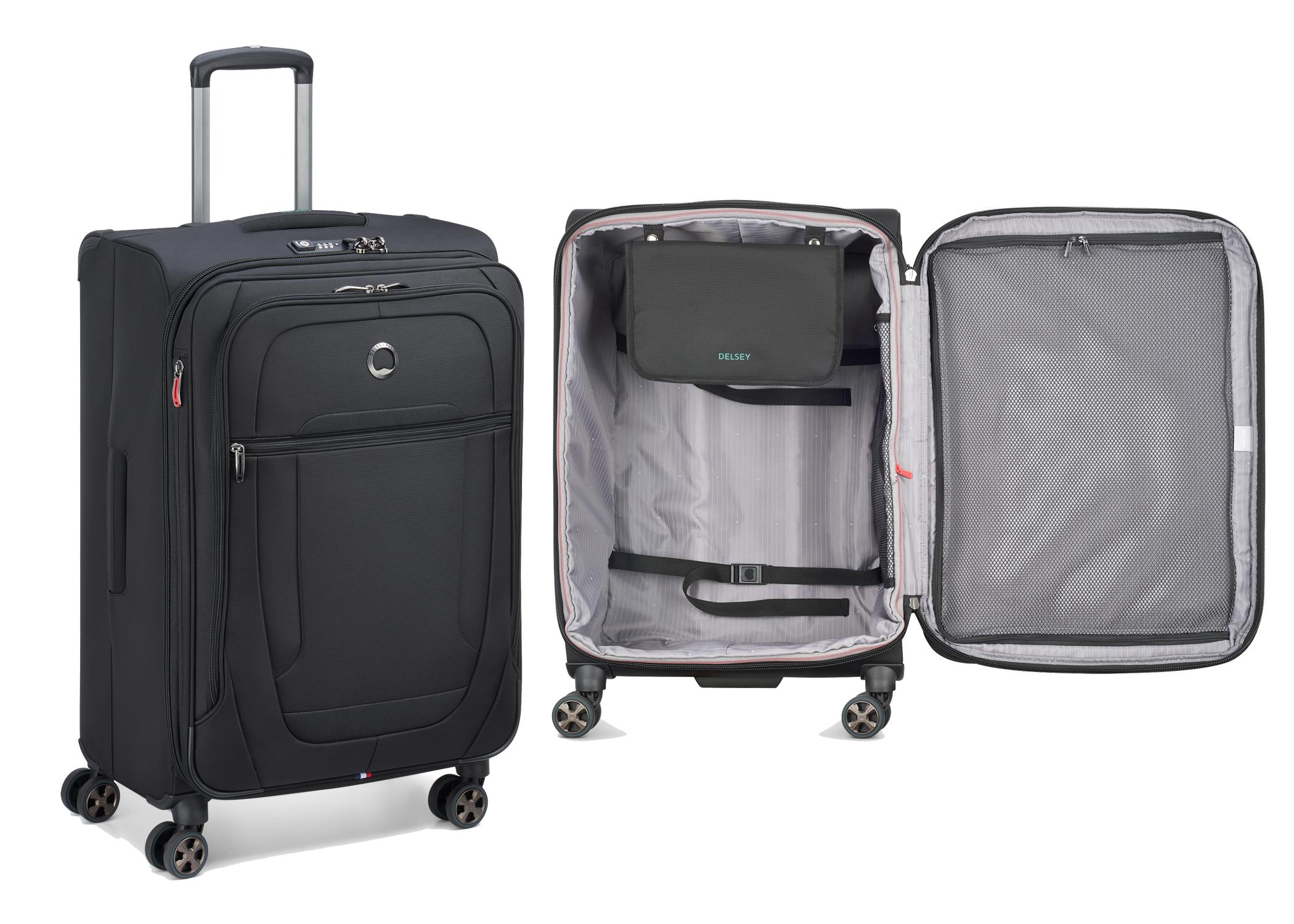Helium DLX Softside 25" Exp. Spinner Upright - Black