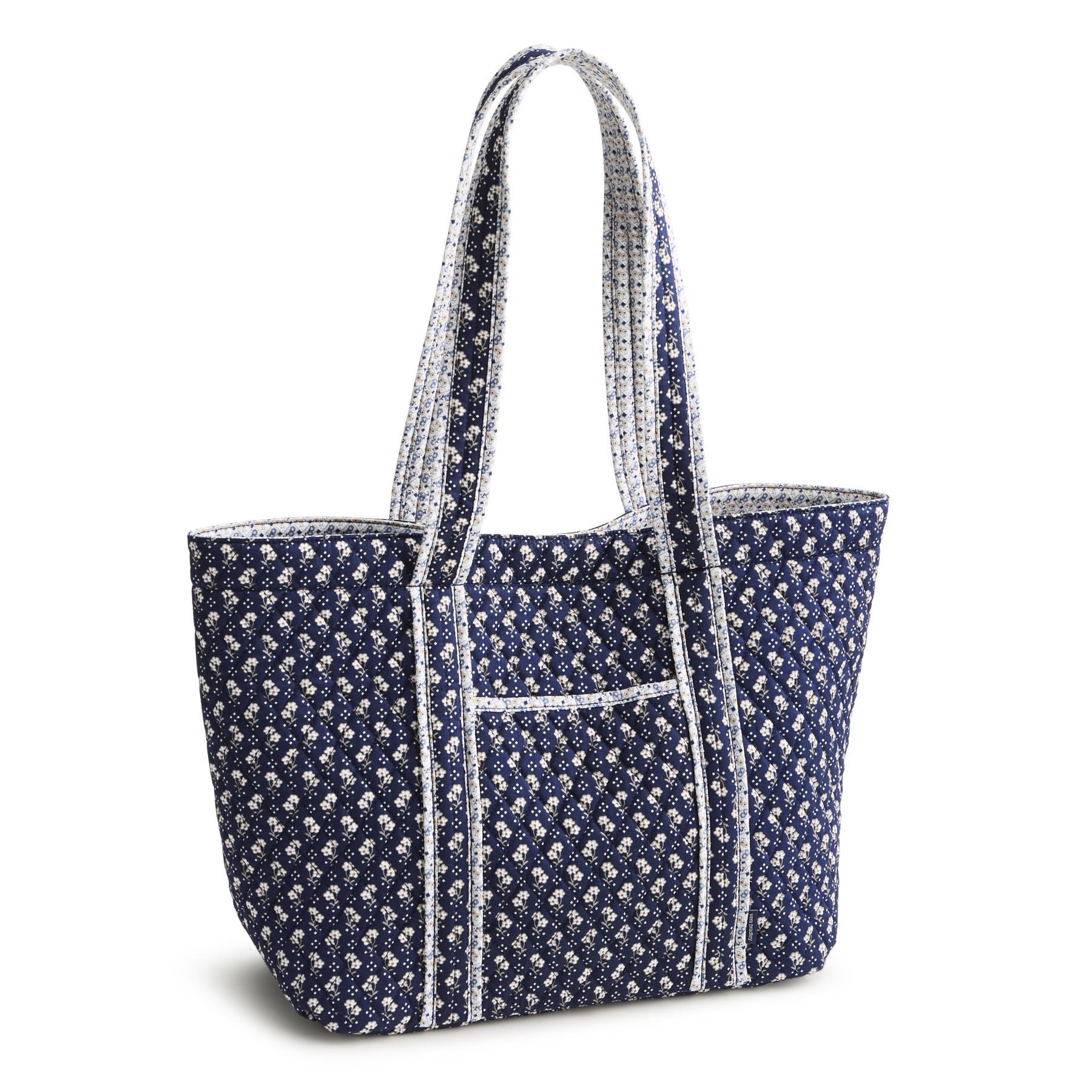 Hathaway Tote - Rachel Ditsy Peacoat - Premium Cotton