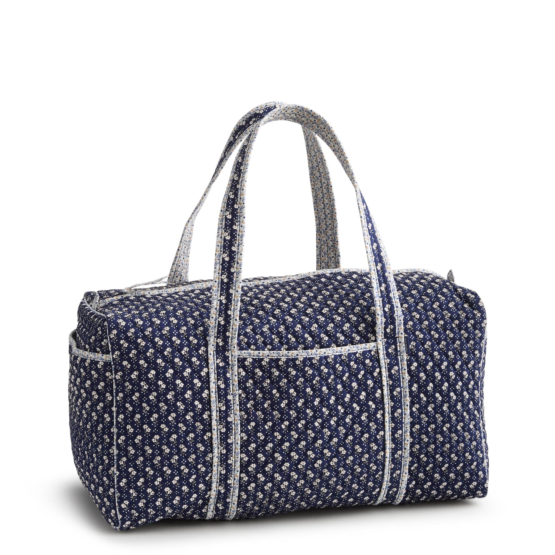 Large Original Duffel - Rachel Ditsy Peacoat - Premium Cotton