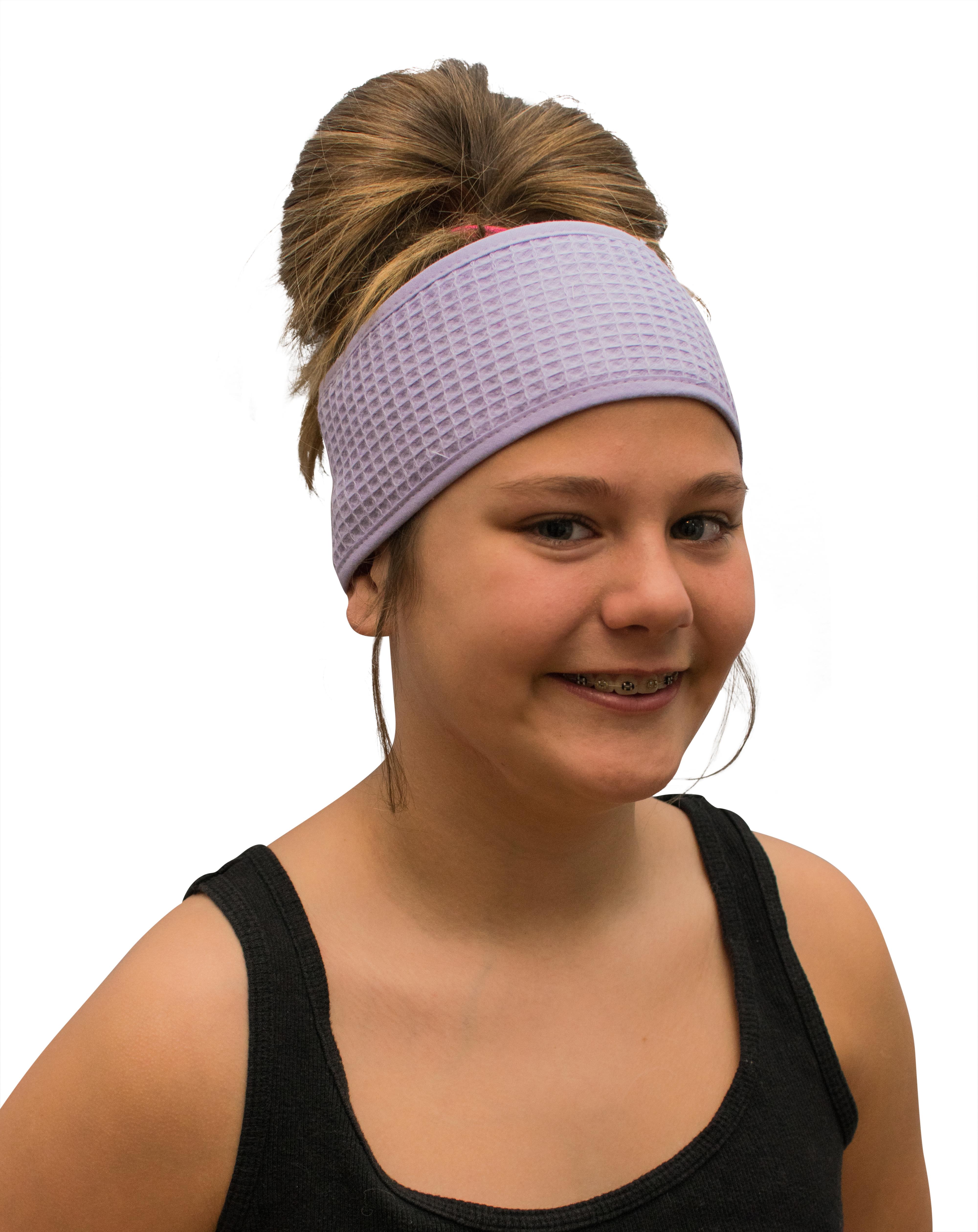 Cotton Waffle Headband - Lavender - Pack of 6 - Min 24 pcs