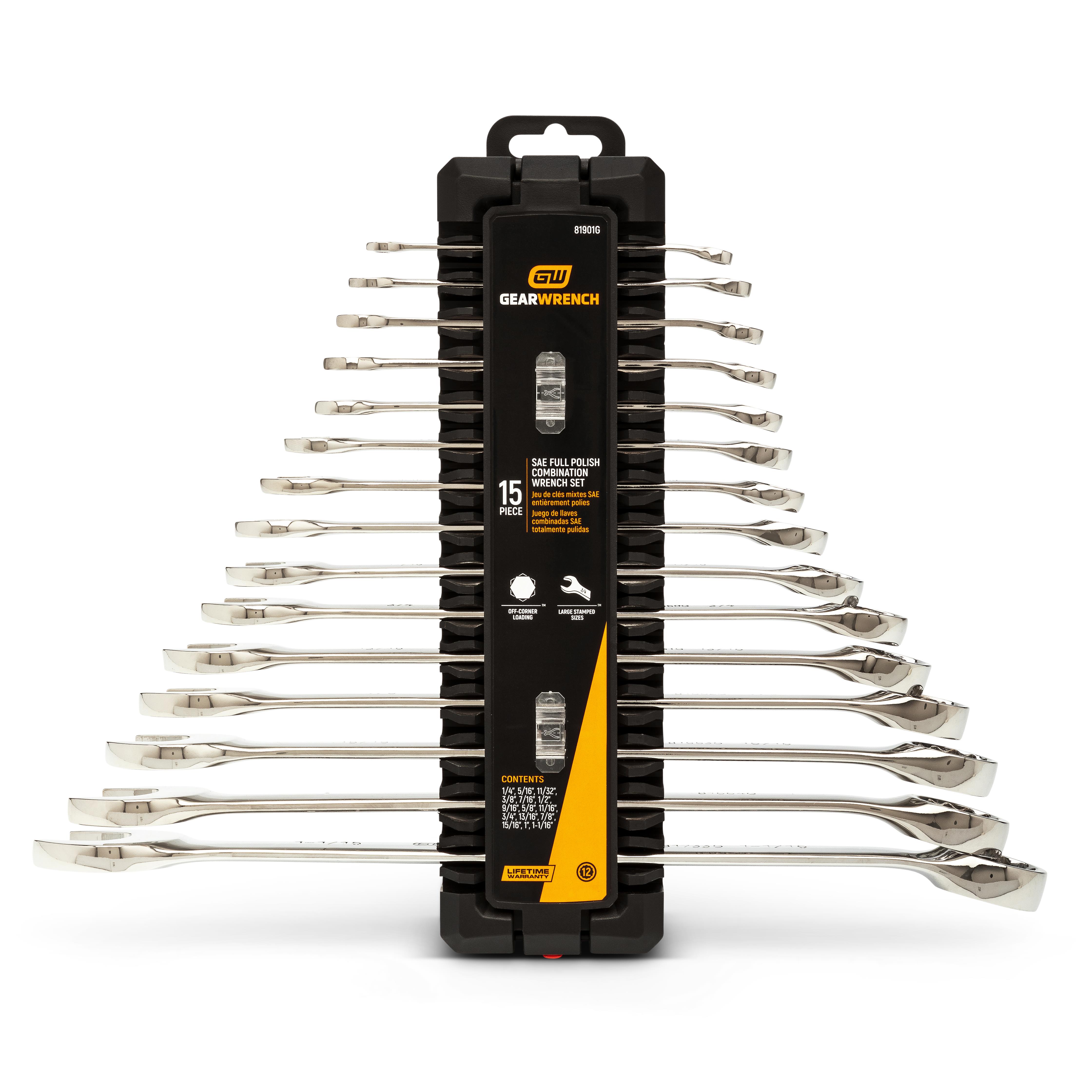 GearWrench 15 Pc. Combination Wrench Set