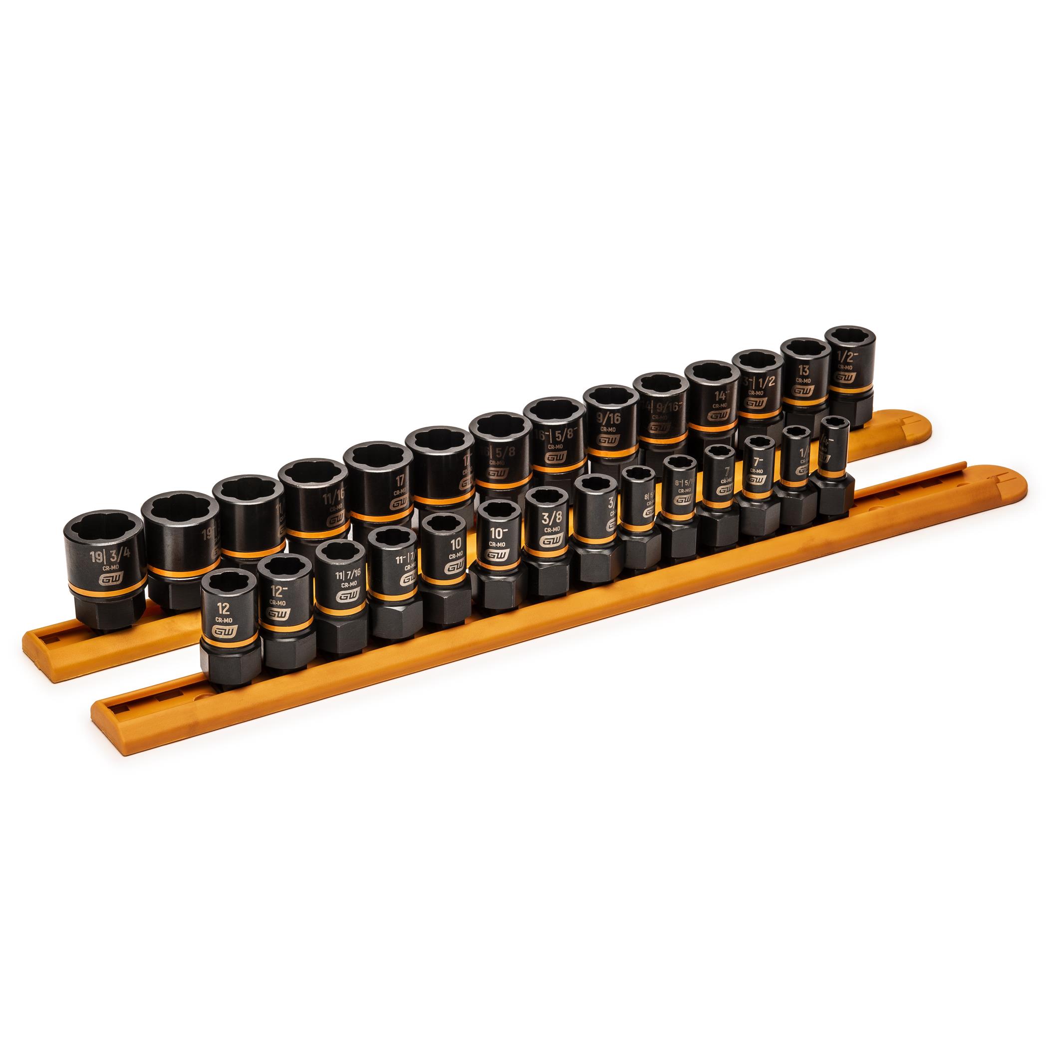 GearWrench 28 Pc. 1/4" & 3/8" Drive Bolt Biter Impact Extraction Socket Set
