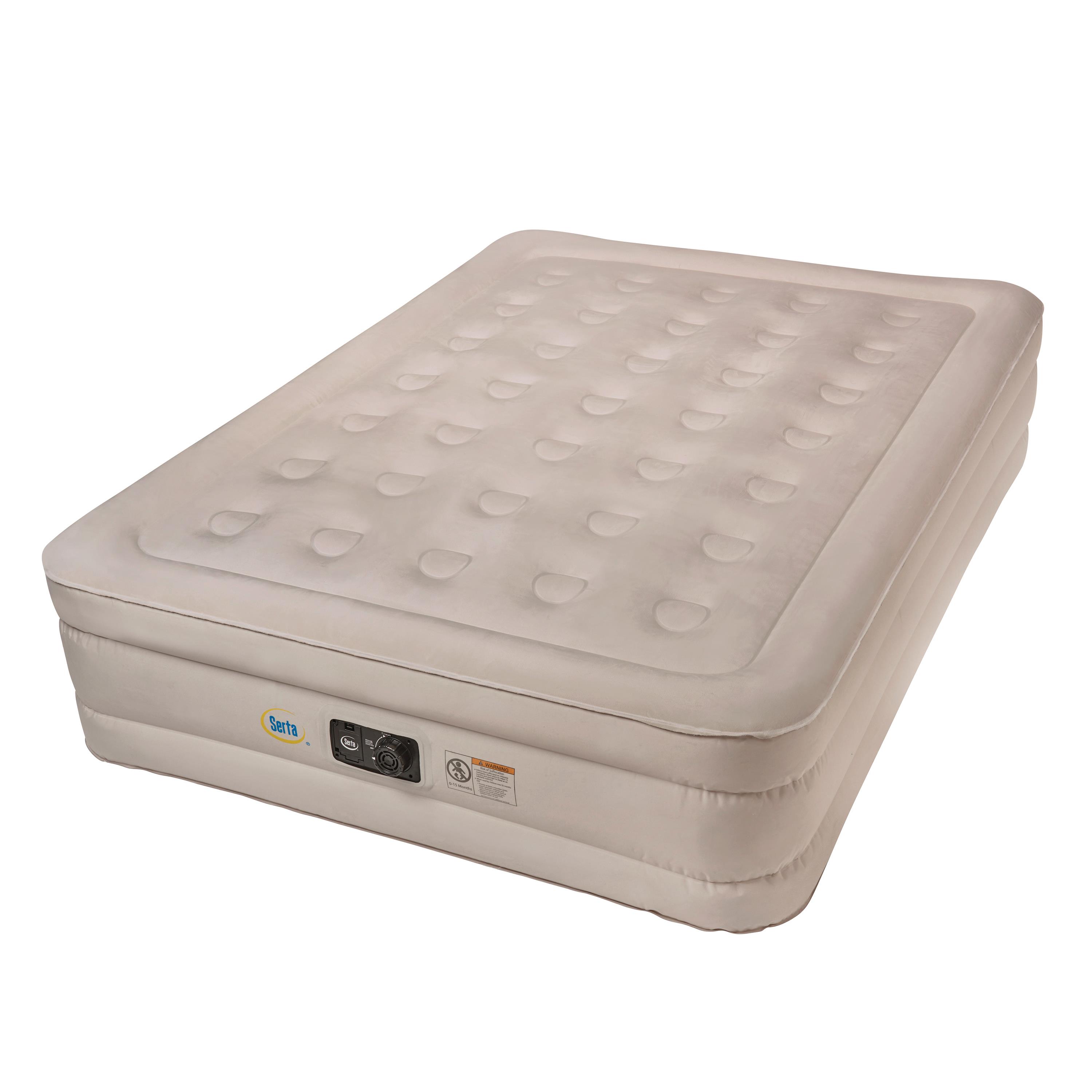 Serta® 18" Queen Airbed with Internal Neverflat AC Pump Plushtop