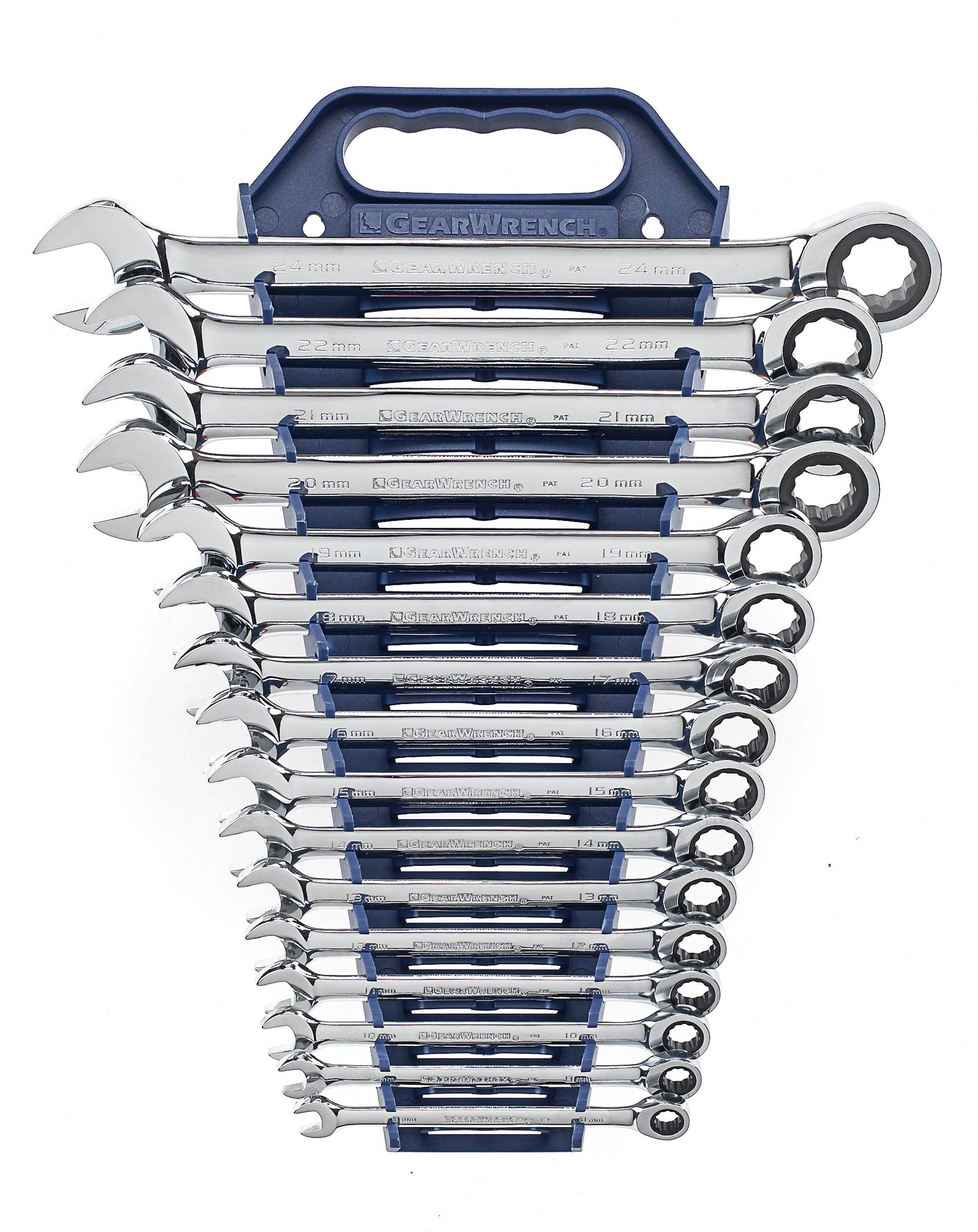 GearWrench  16 Pc. Ratcheting Combination Wrench Set-Metric