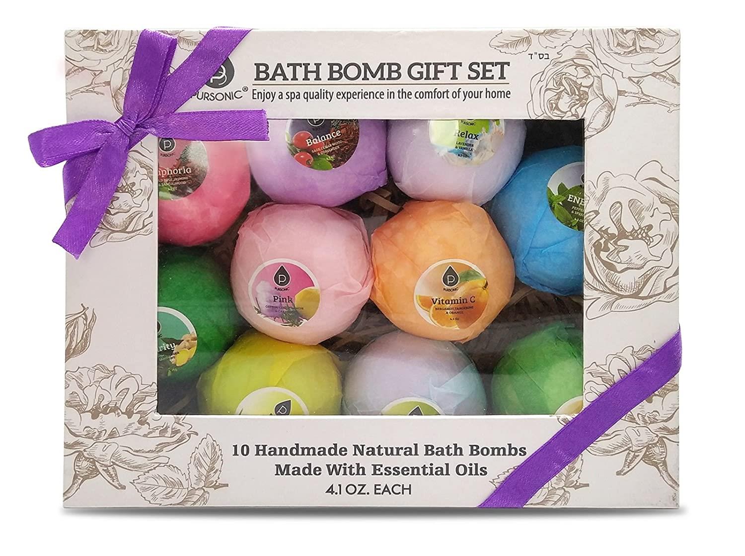 10 Pcs. of Handmade, Natural and Organic Bath Bombs