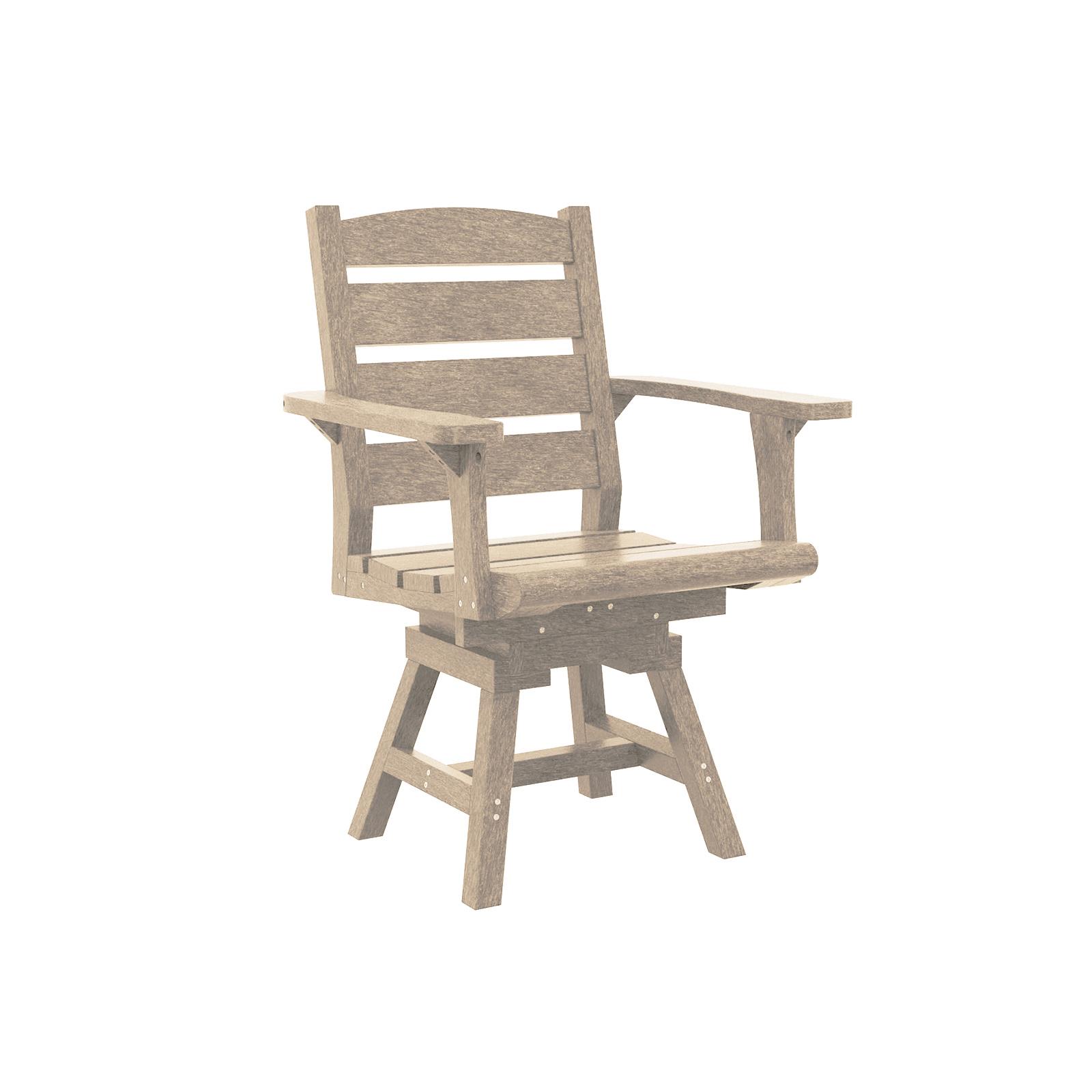 (Color:Beige) Napa Dining Swivel Arm Chair