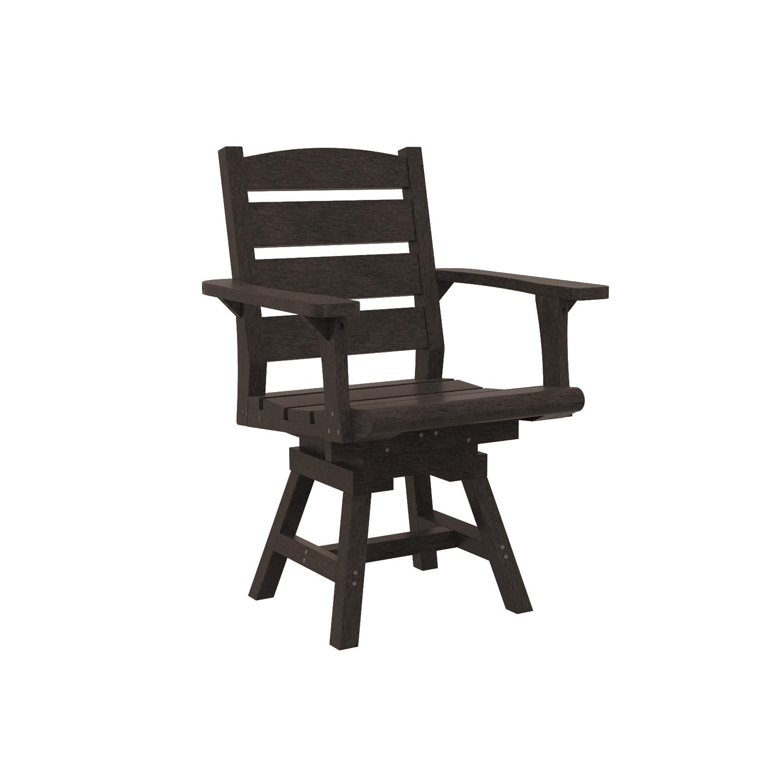 (Color:Chocolate) Napa Dining Swivel Arm Chair