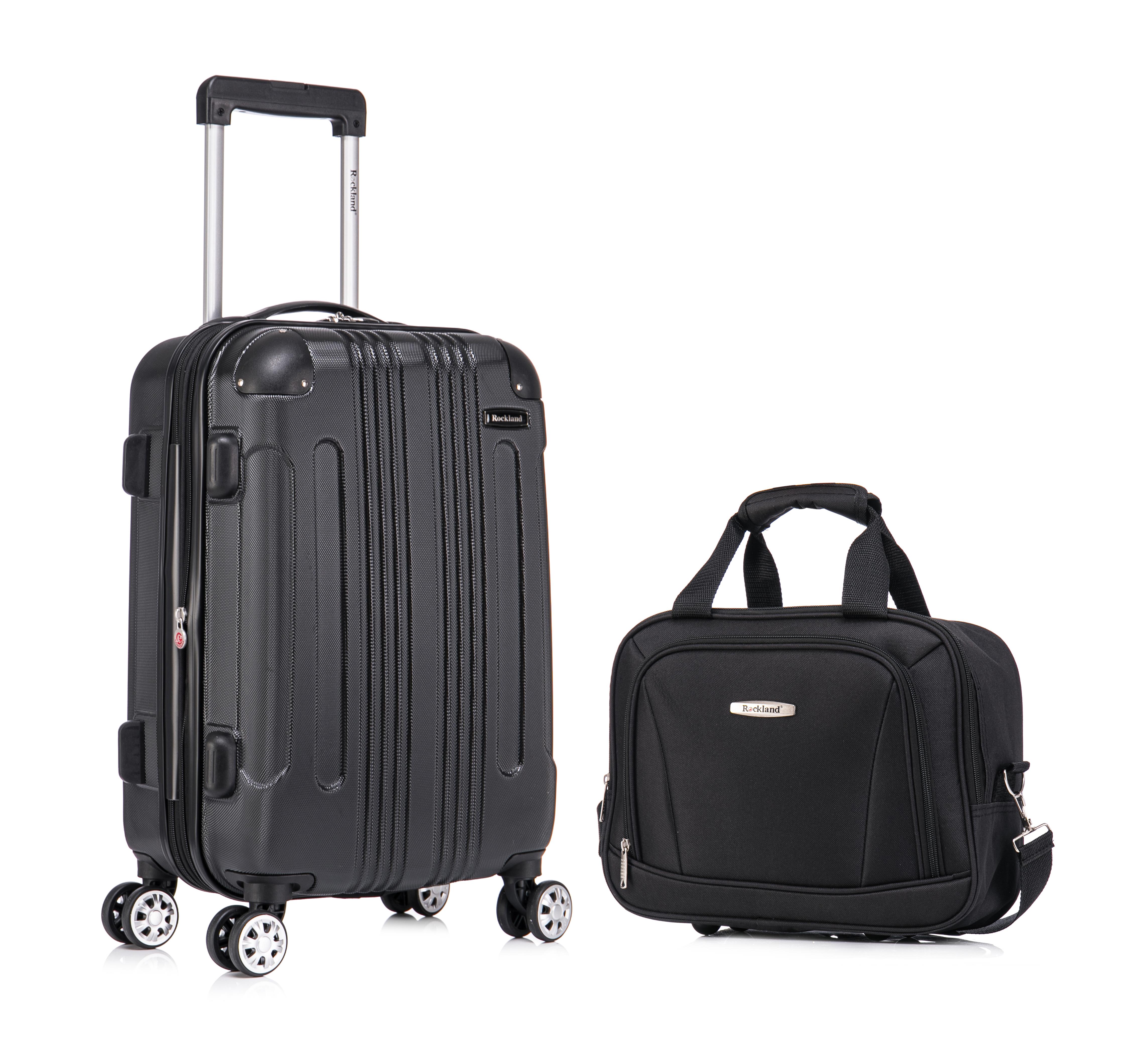 London ABS 20" Upright Spinner & 14" Tote - Black