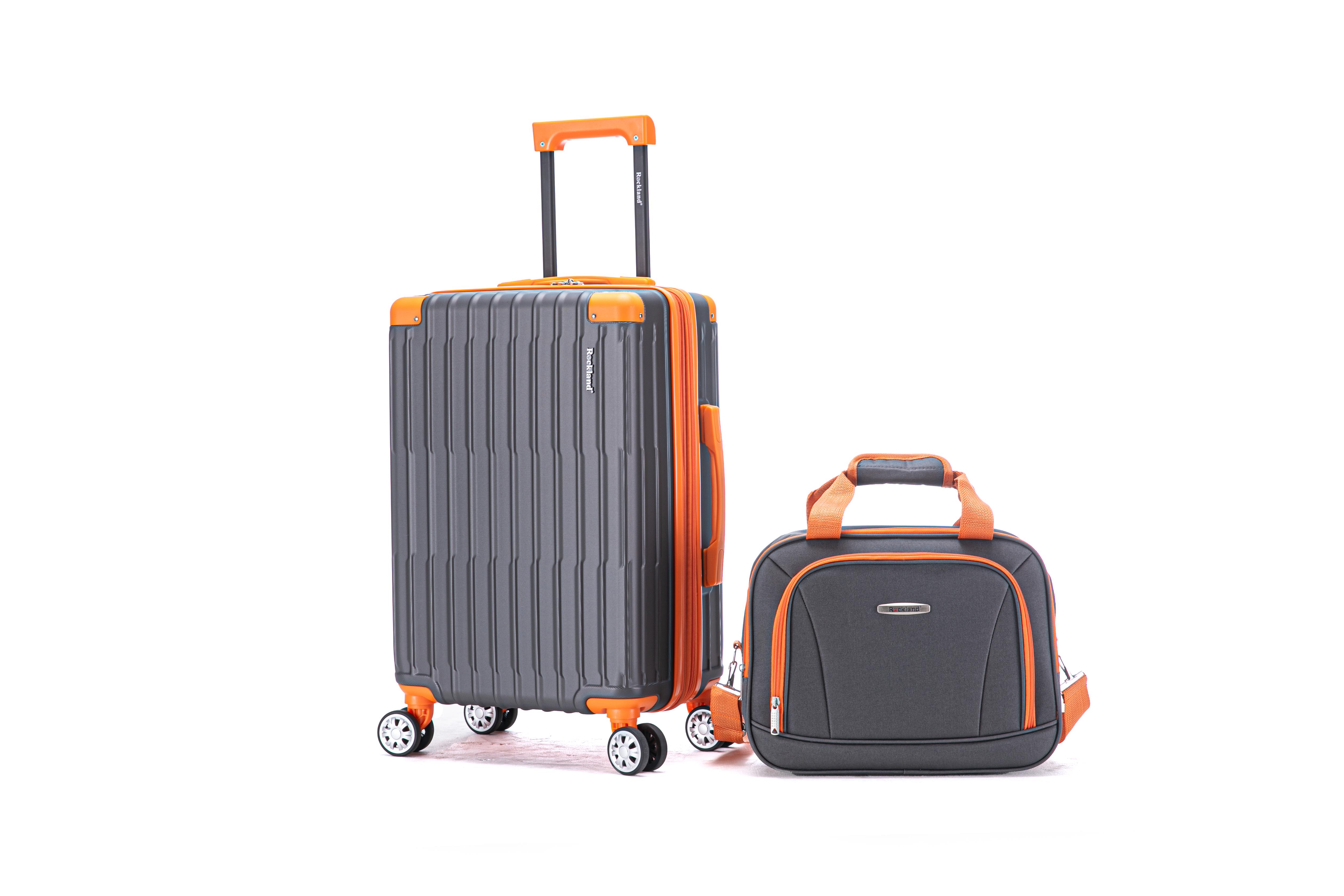 Napa Valley 20" Expandable ABS Uright Spinner & 14" Tote - Charcoal
