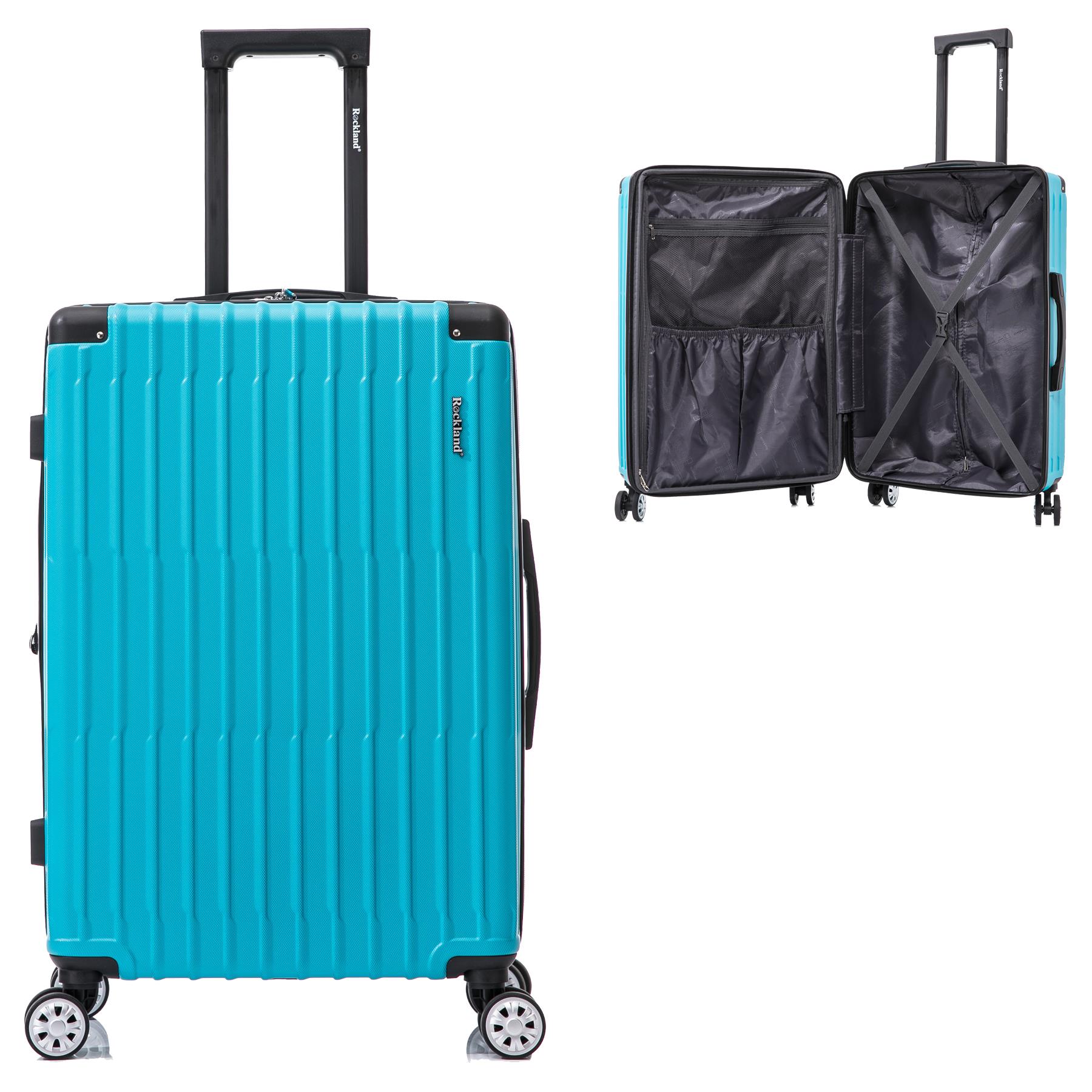 Napa Valley 20" Expandable ABS Uright Spinner & 14" Tote - Turquoise