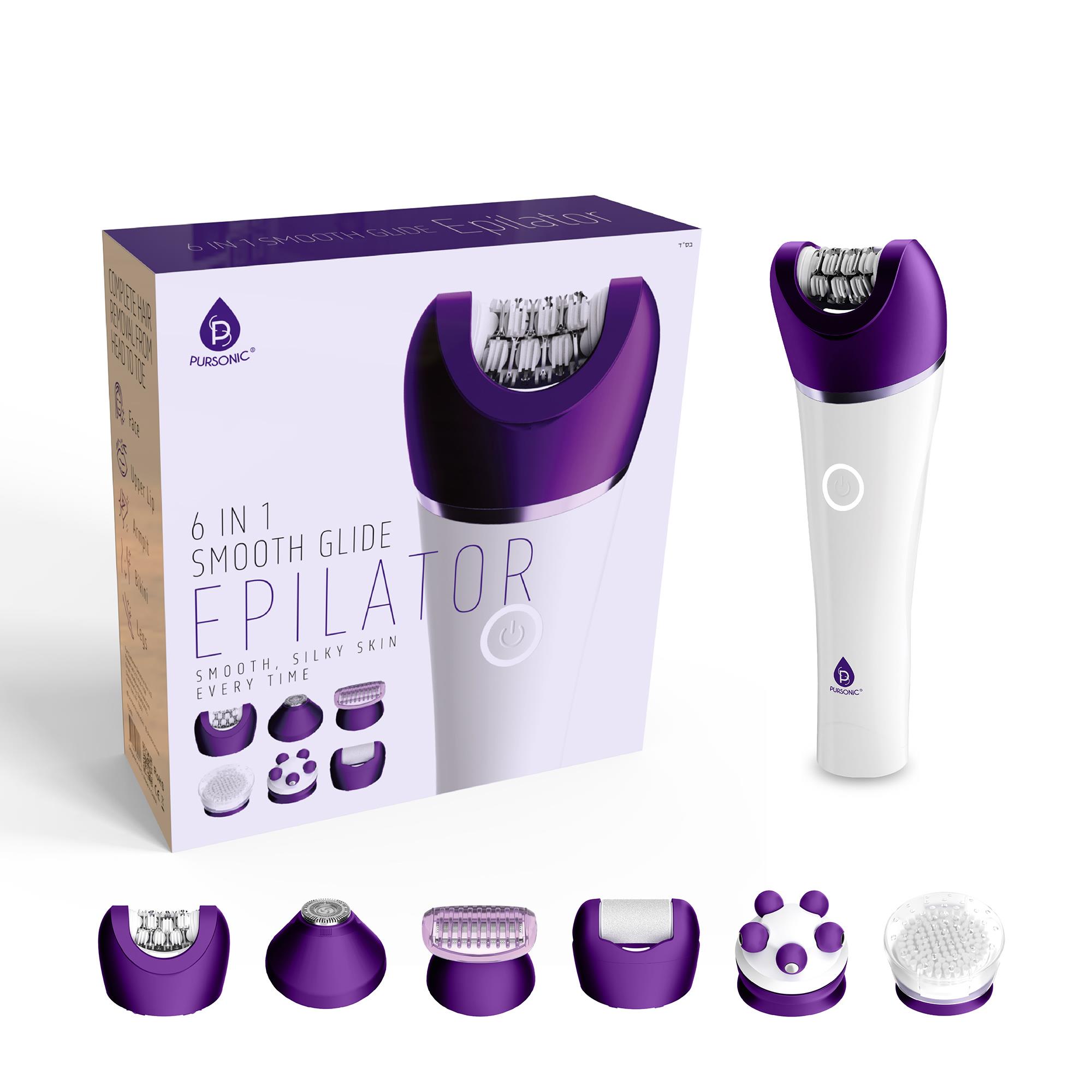 6-in-1 Smooth Rechargeable Smooth Glide Epilator