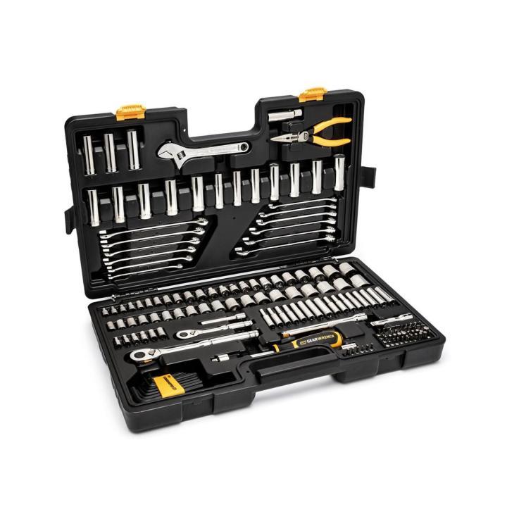 Gearwrench 168 Pc 1/4" & 3/8" Drive 72-Tooth 6 Point Professional Tool Set