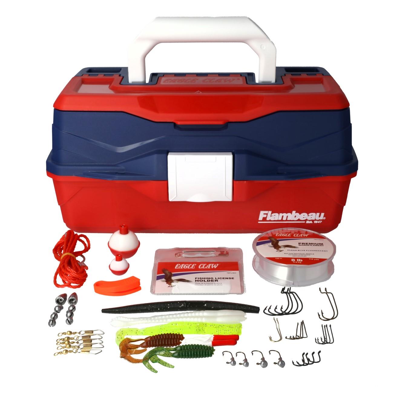 55 Piece Fresh Water Go Fish Tackle Box Kit