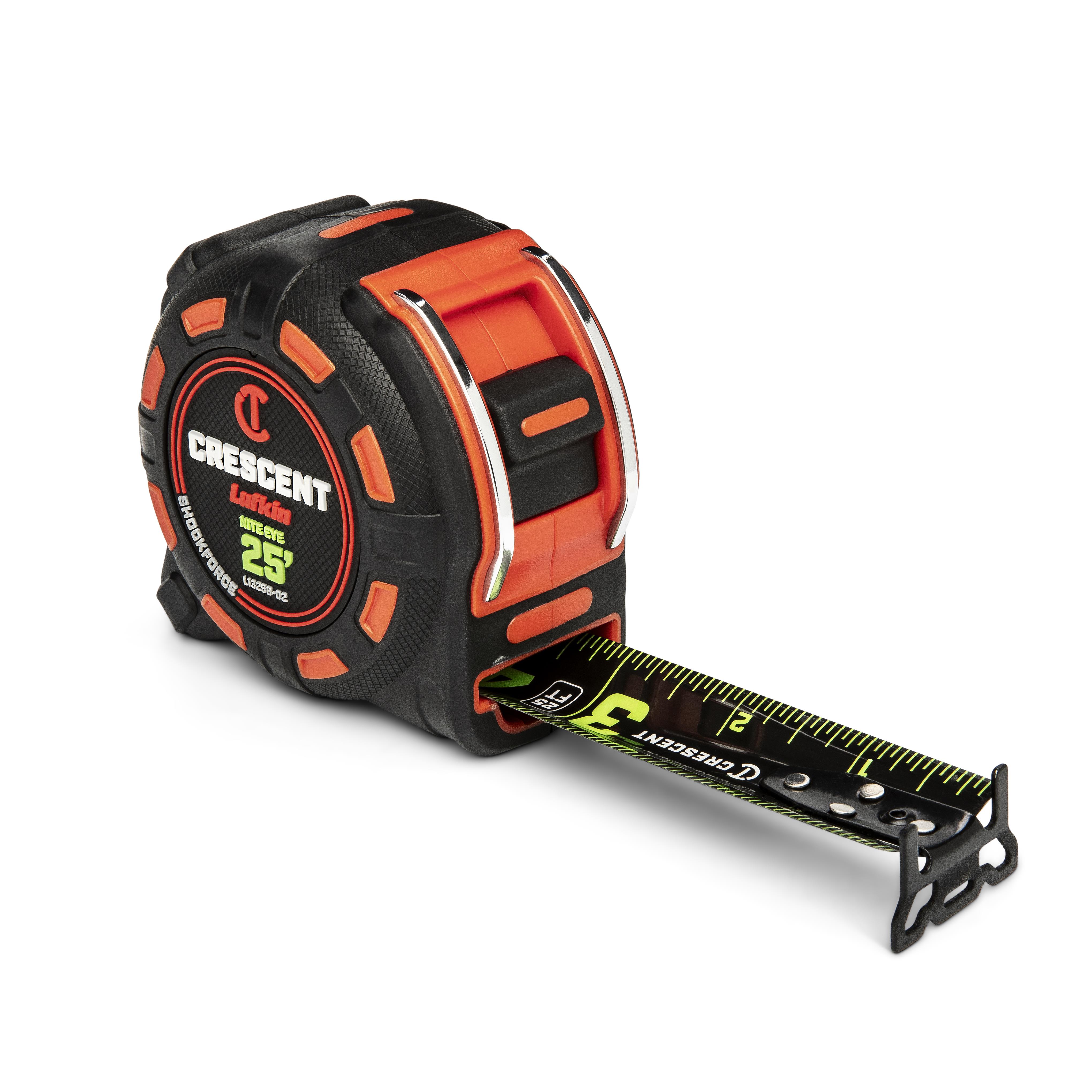 Lufkin 1-1/4" x 25' Shockforce Nite Eye Tape Measure