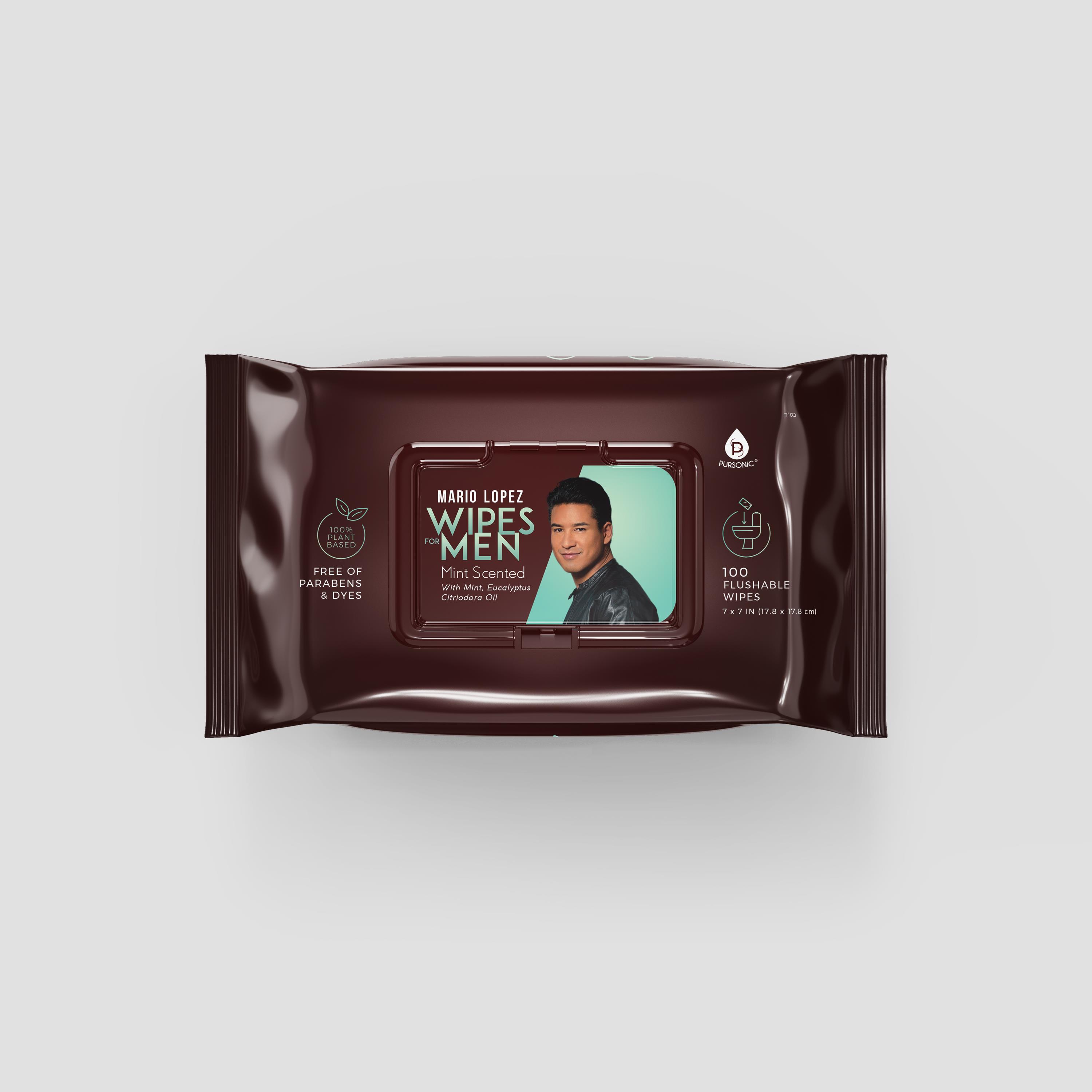12 Pack of Flushable Mario Lopez Man Wipes (1200 Mint Scented Wipes)