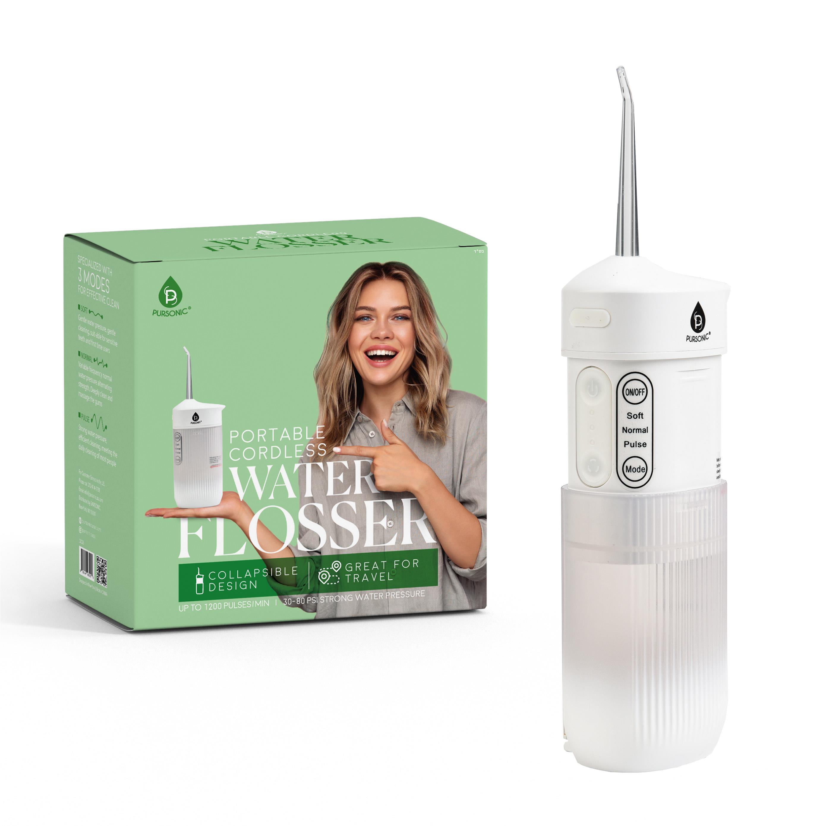 Travel Water Flosser - Collapasable Design Portable Cordless Travel Water Flosser