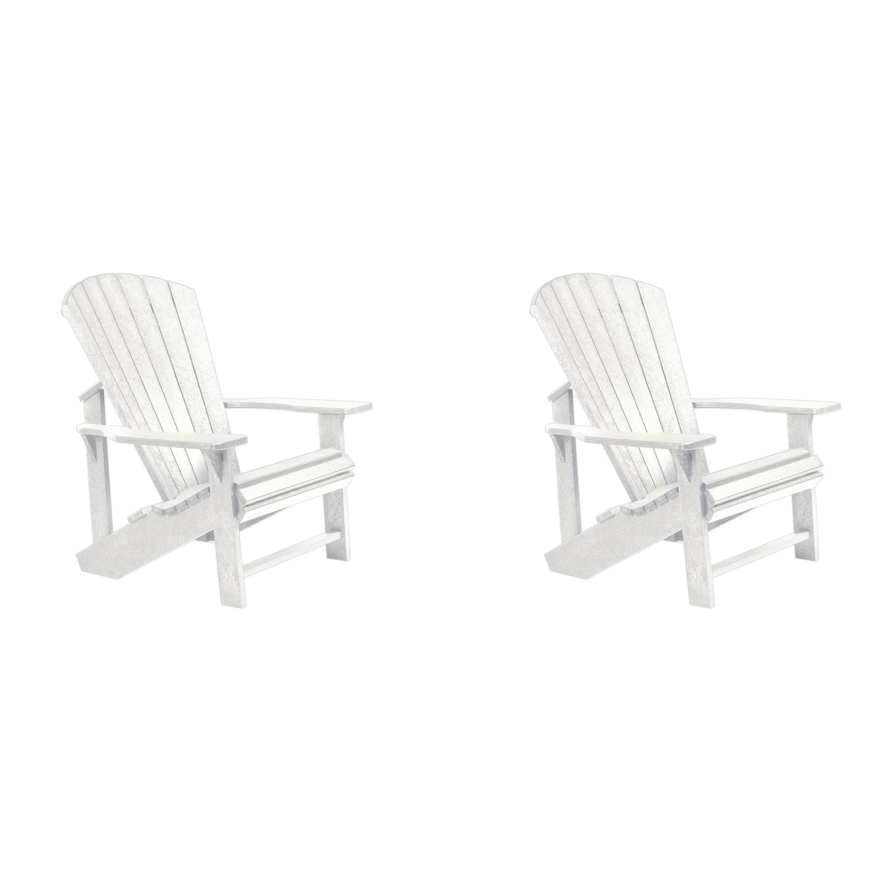 (Color:White) Upright Adirondack Chairs Package