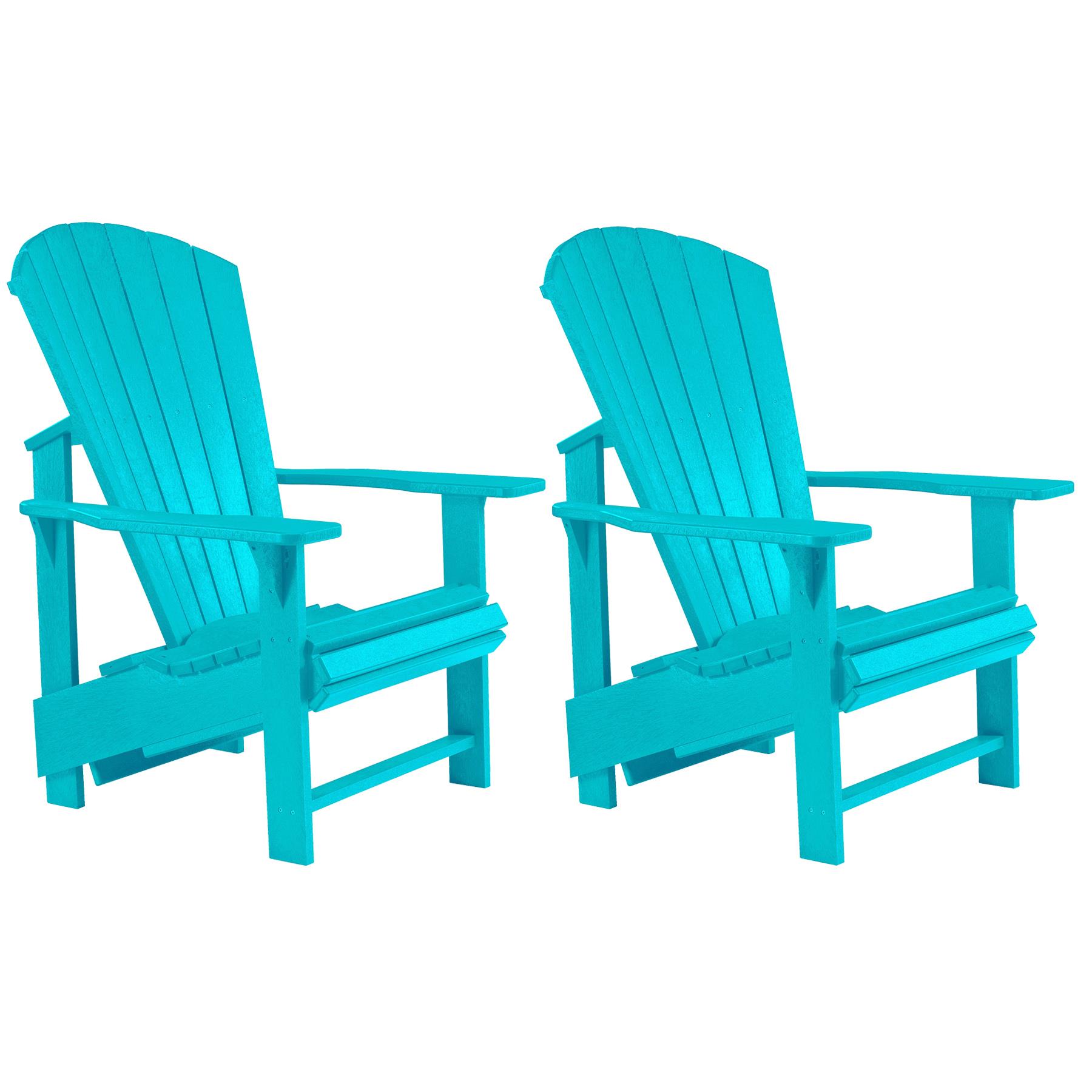 Upright Adirondack Chairs Package - Turquoise