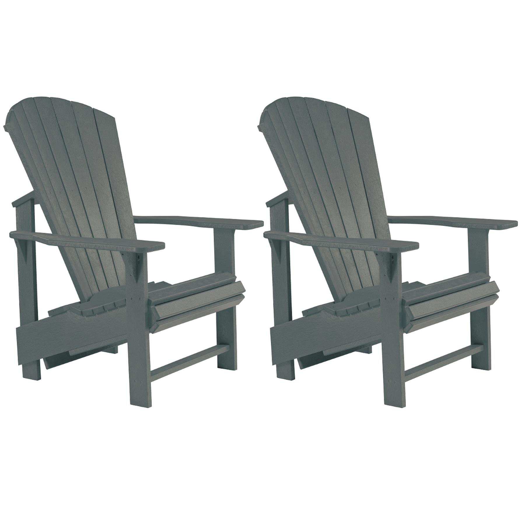 Upright Adirondack Chairs Package - Grey