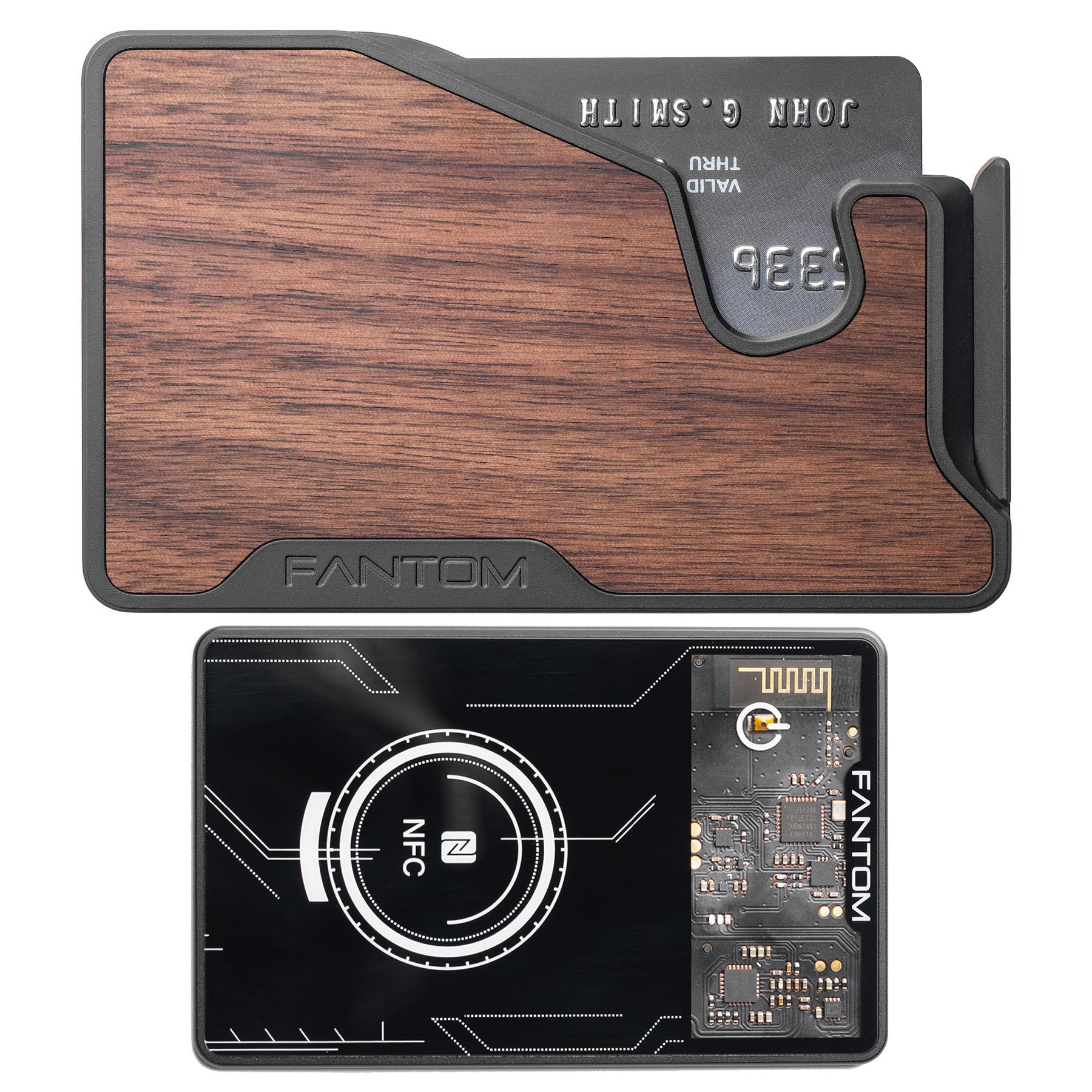 Fantom X Wallet, Slim, Walnut with Always On Tracker Card