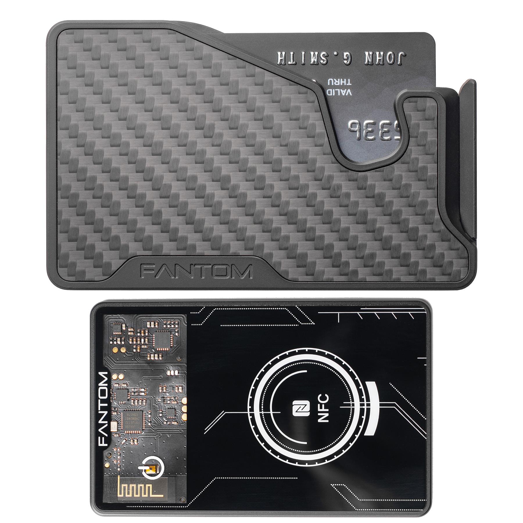 Fantom X Wallet, Slim, Carbon Fiber with Always On Tracker Card