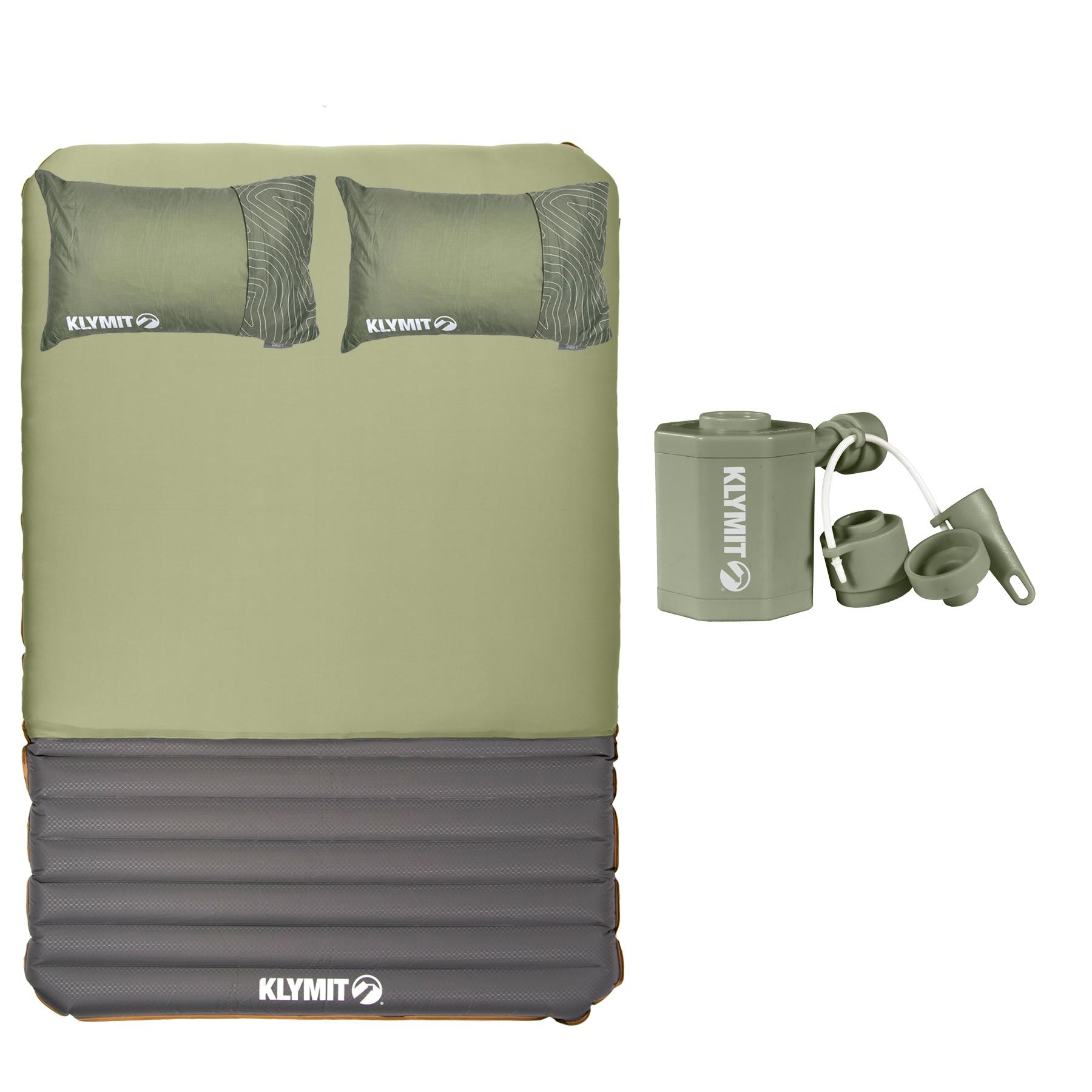 Klymaloft Summit Double Sleeping Pad, Pillows and Pump Package