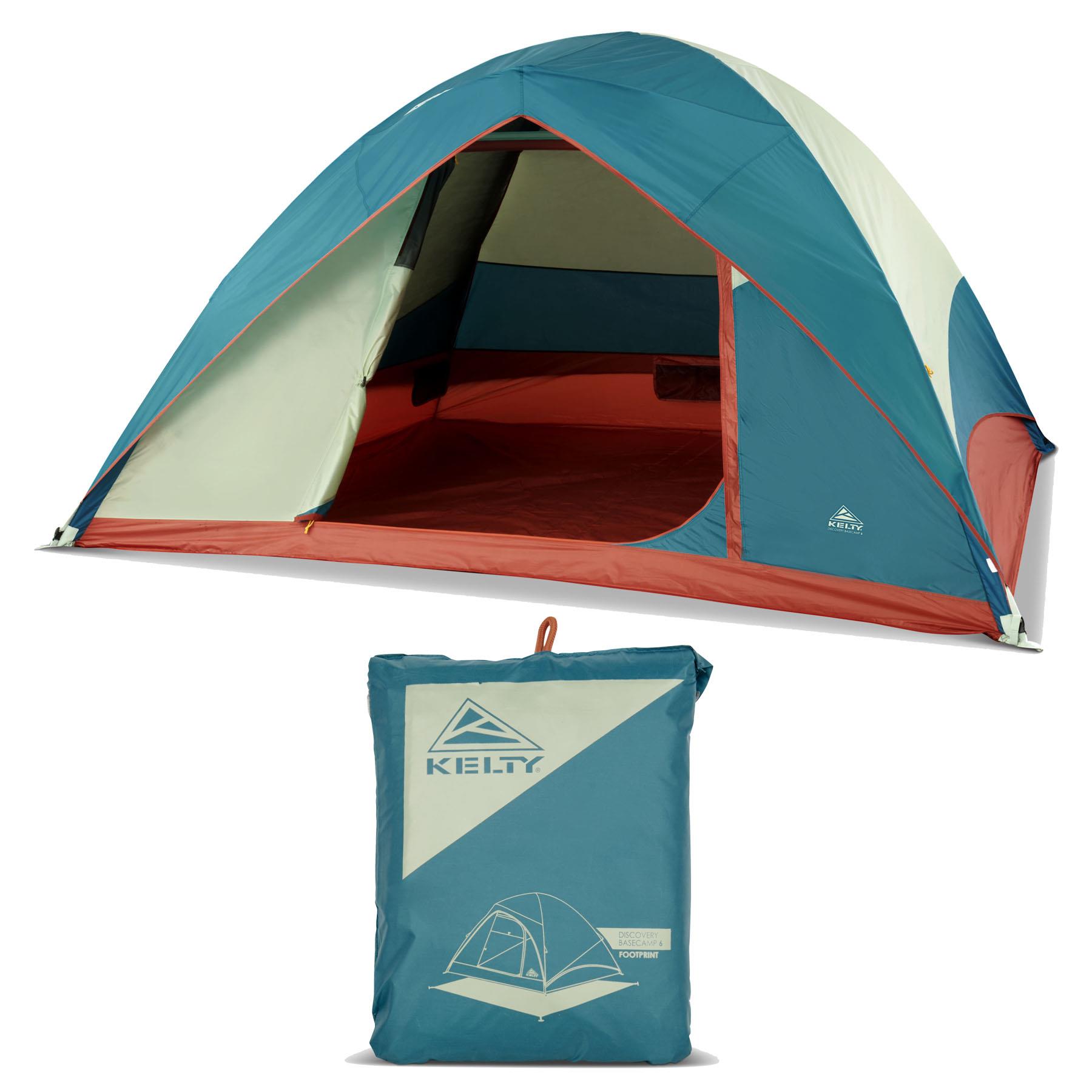 Discovery Basecamp 6 Laurel Green/Stormy Blue Tent & Footprint Package