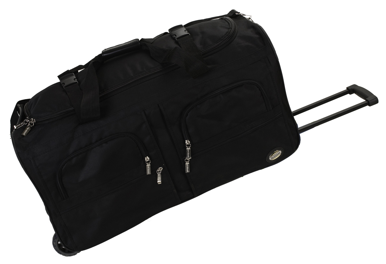 30" Rolling Multi-Pocket Duffle - Black