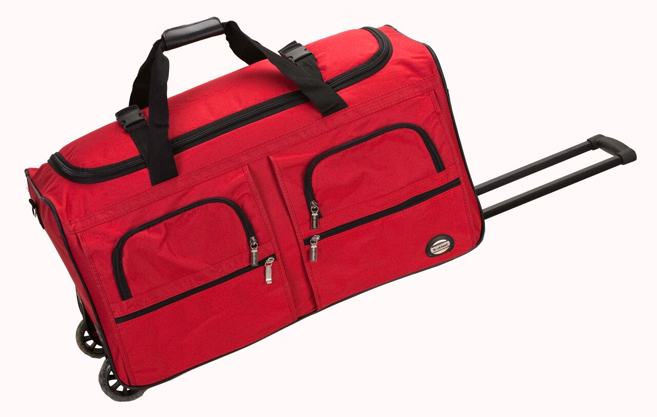 30" Rolling Multi-Pocket Duffle - Red