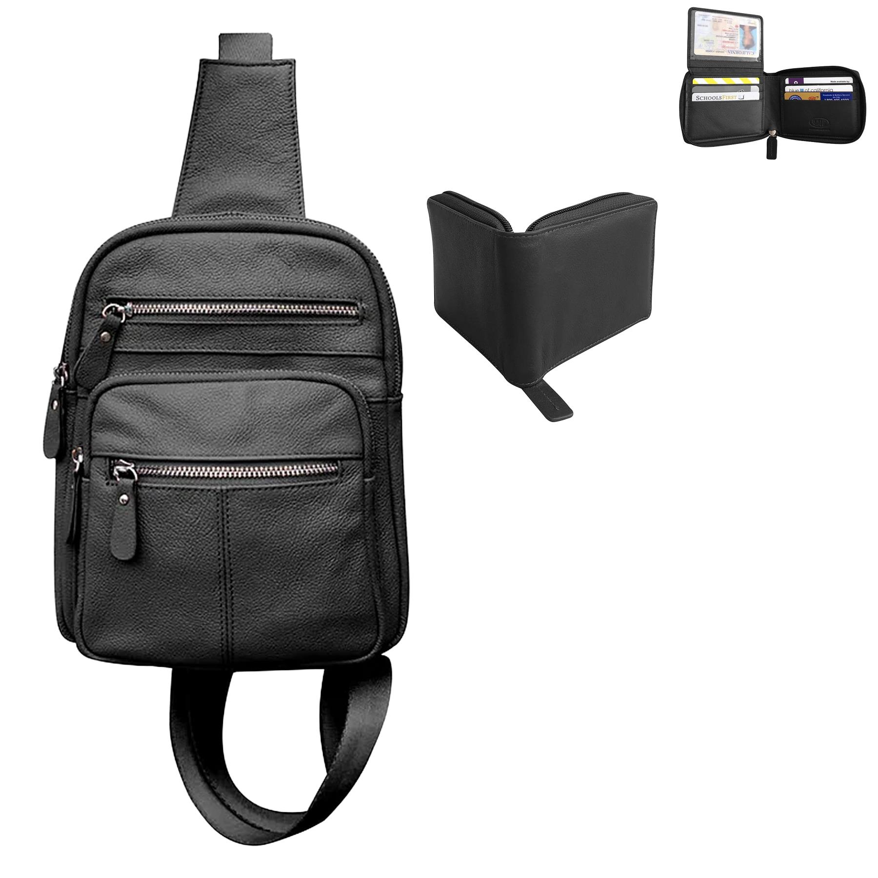 Sling Bag with Bi-Fold Wallet Package