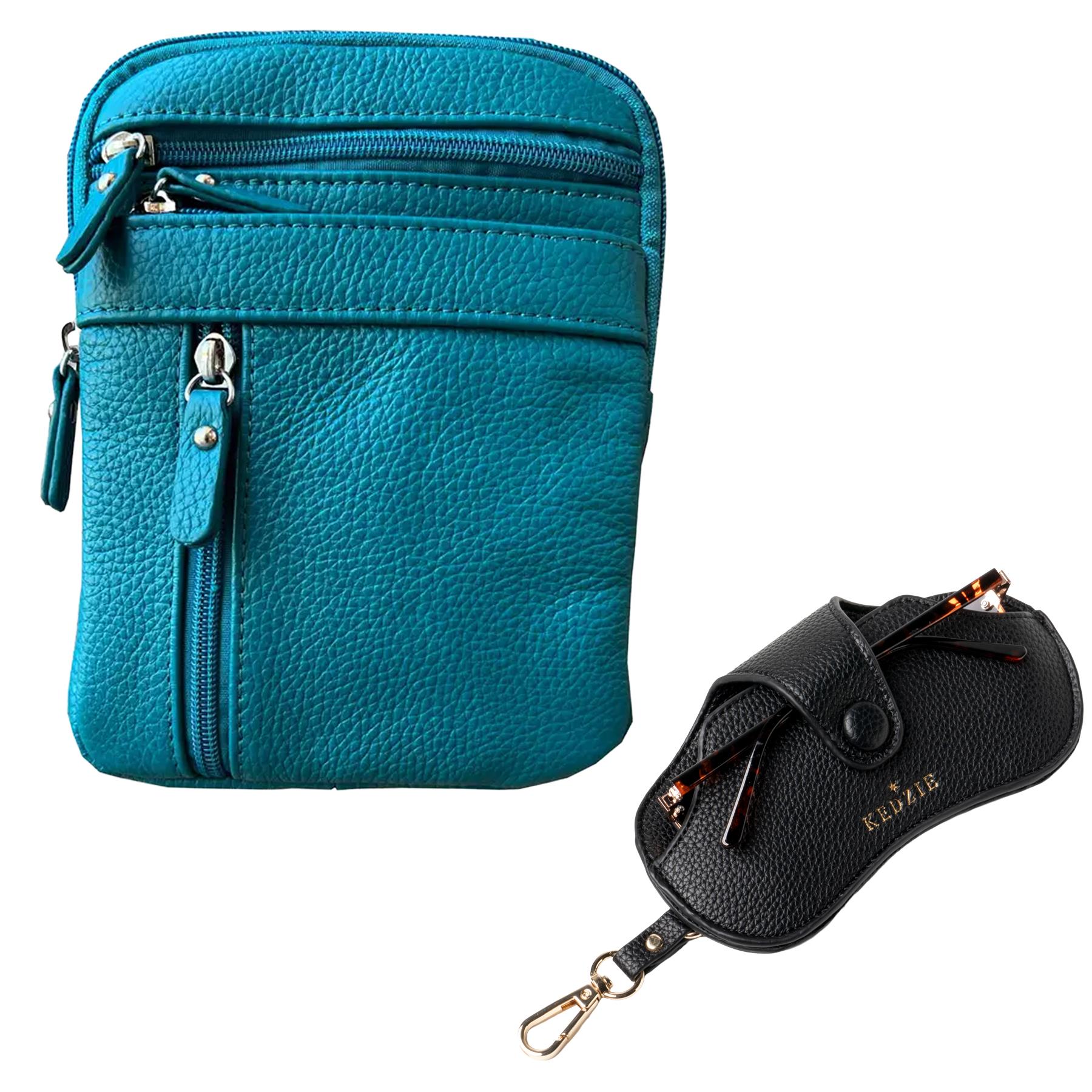 Crossbody (Turquoise) with Eyeglass Case