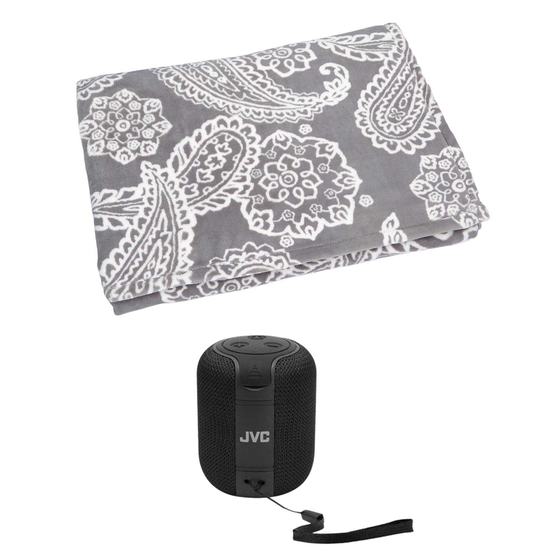 Throw and Speaker Package - Grey/White Bandana