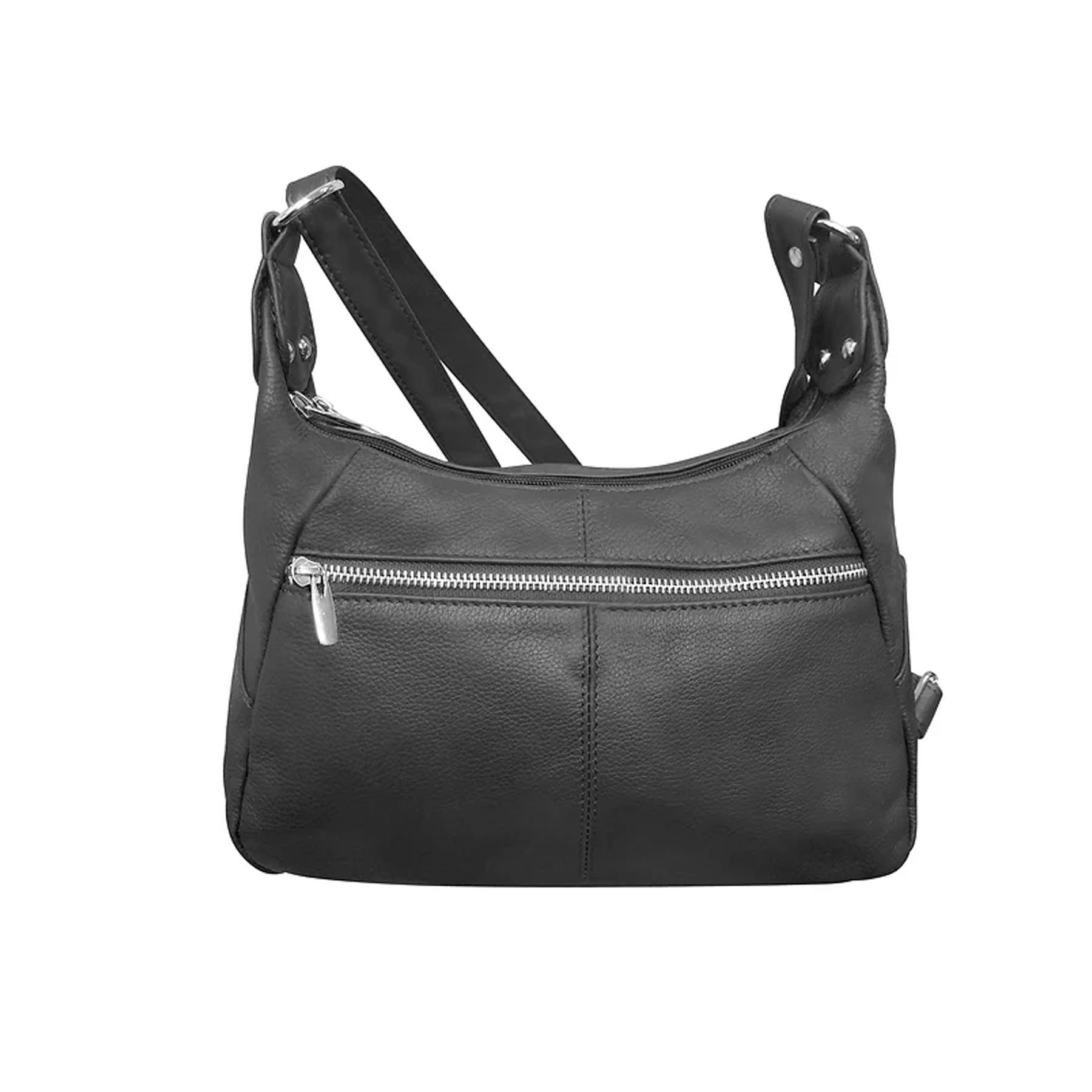 Moto Inspired Crossbody Bag Black