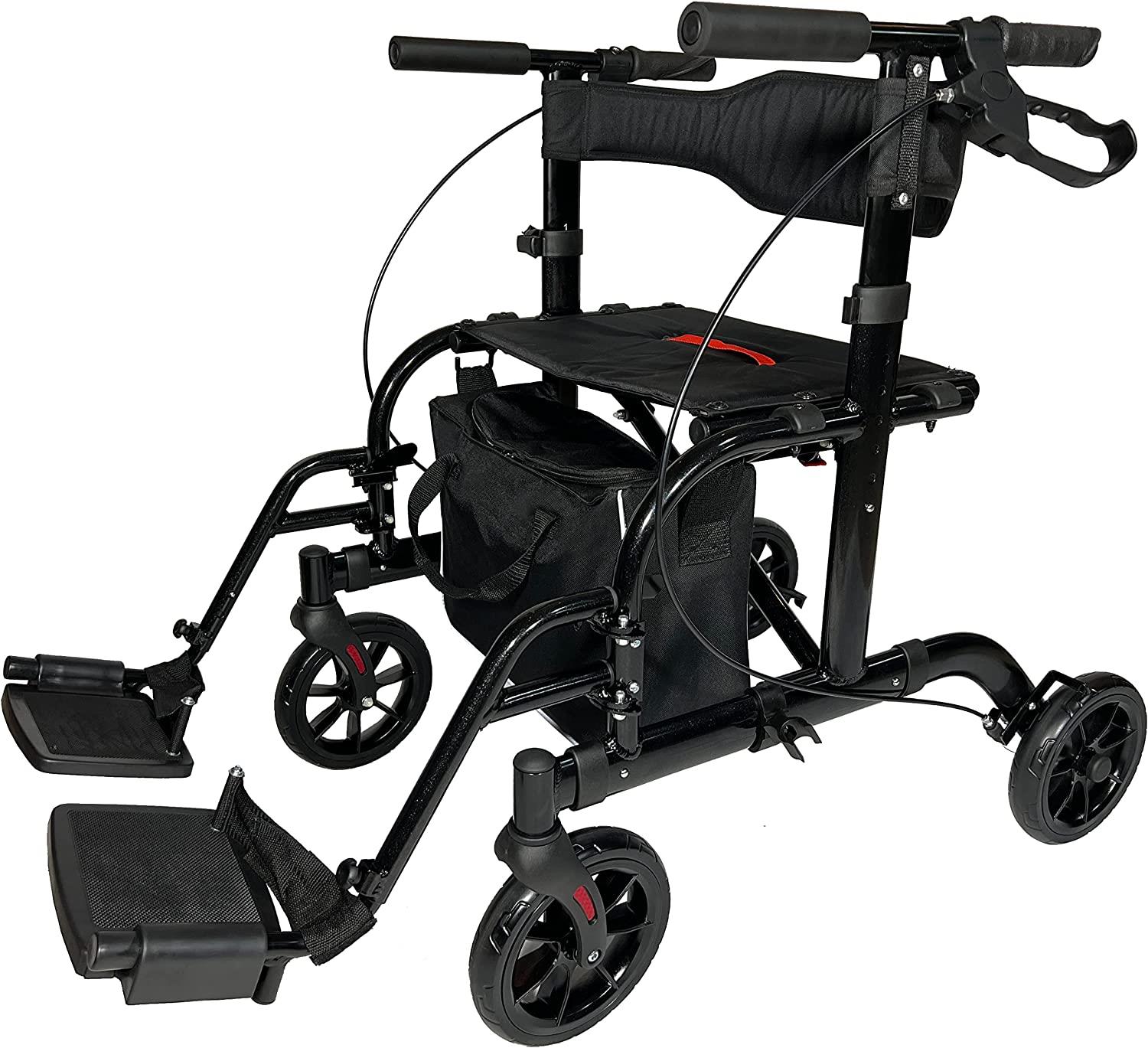 2-in-1 Rolling Rollator Walker