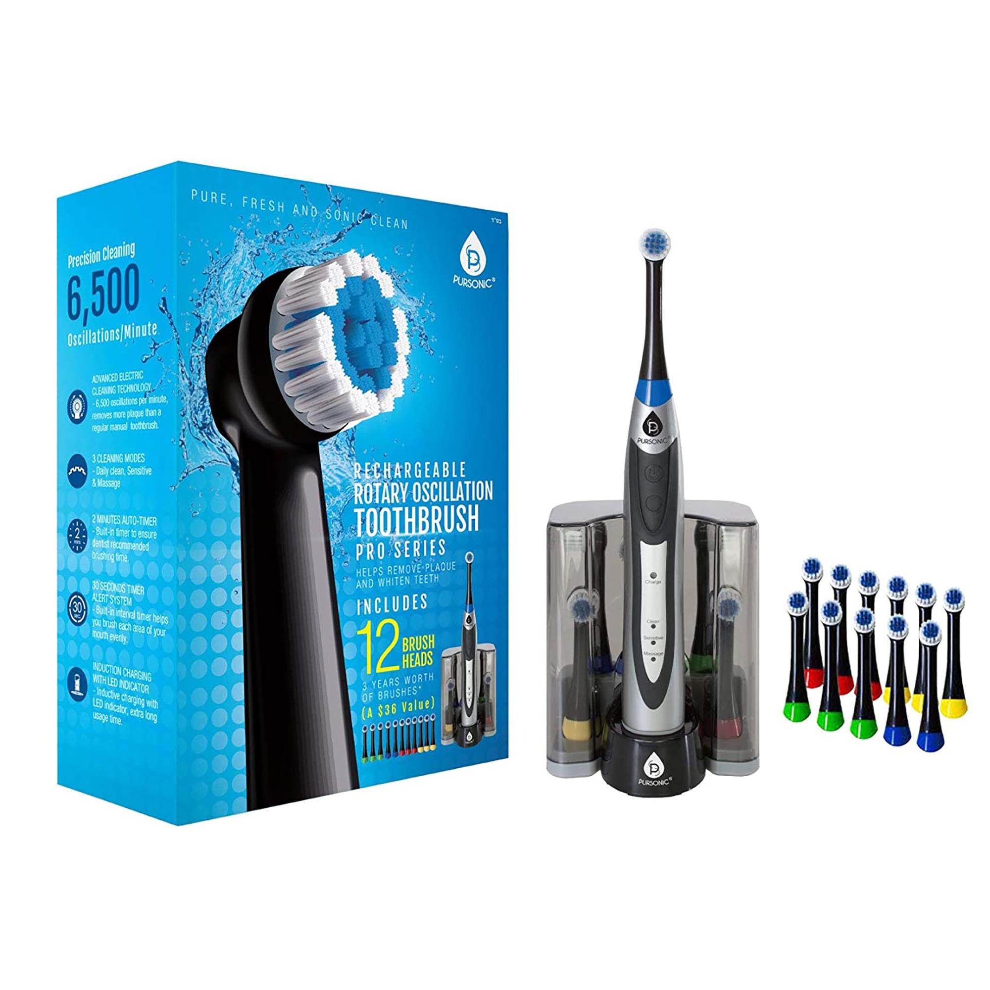 Rechargeable Rotary Oscillation Toothbrush Pro Series - Black