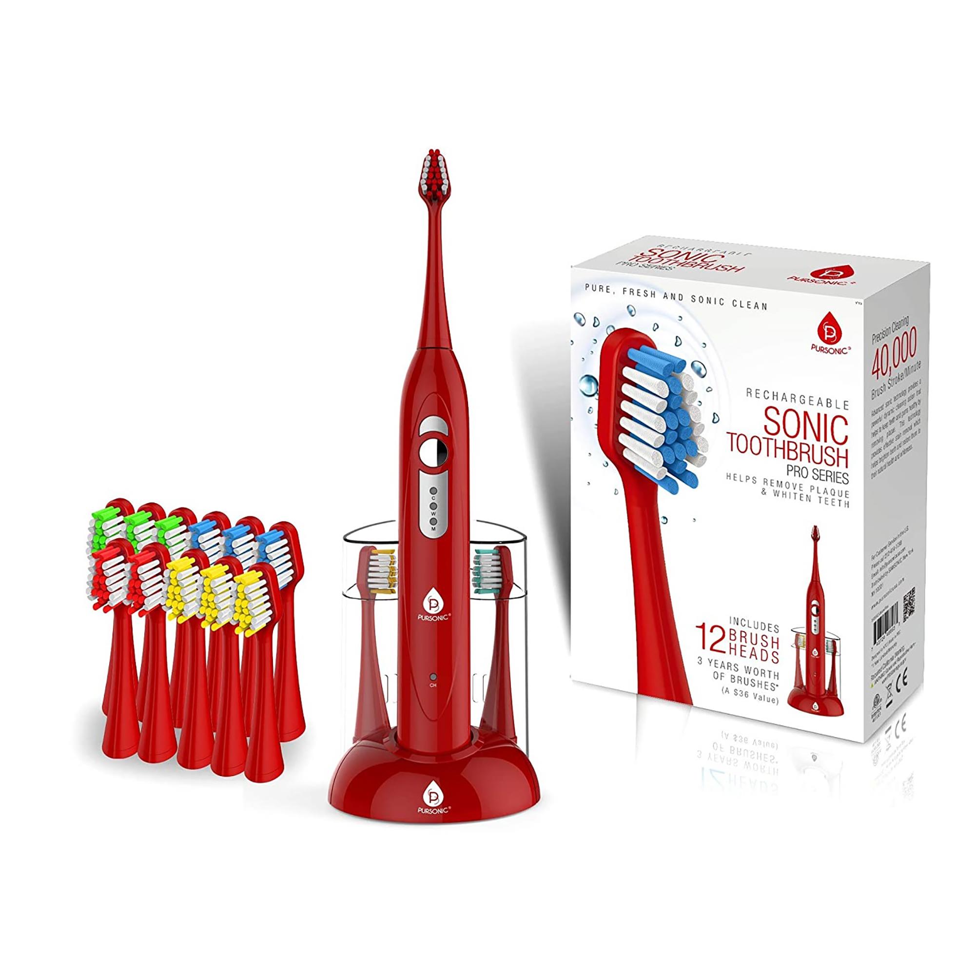 SPM Sonic Movement Rechargeable Electric Toothbrush - Red