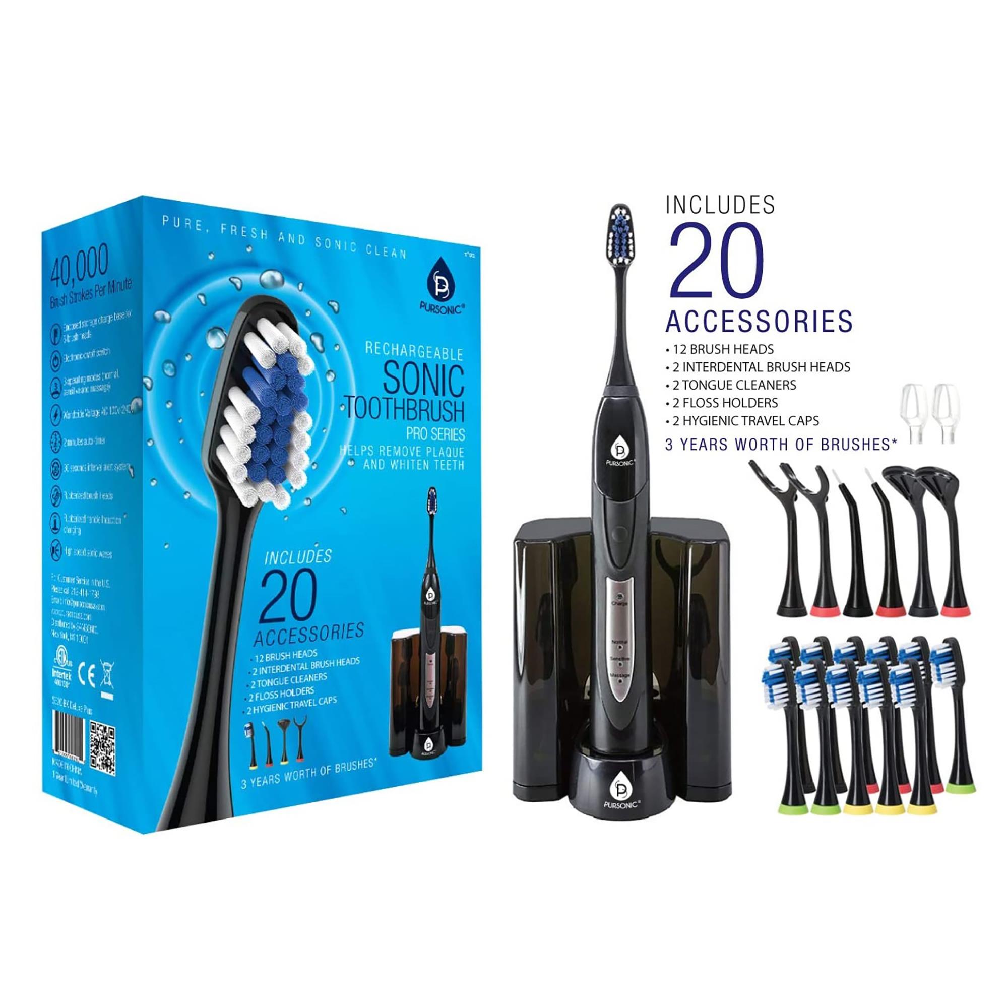 Sonic Movement Rechargeable Electric Toothbrush - Black