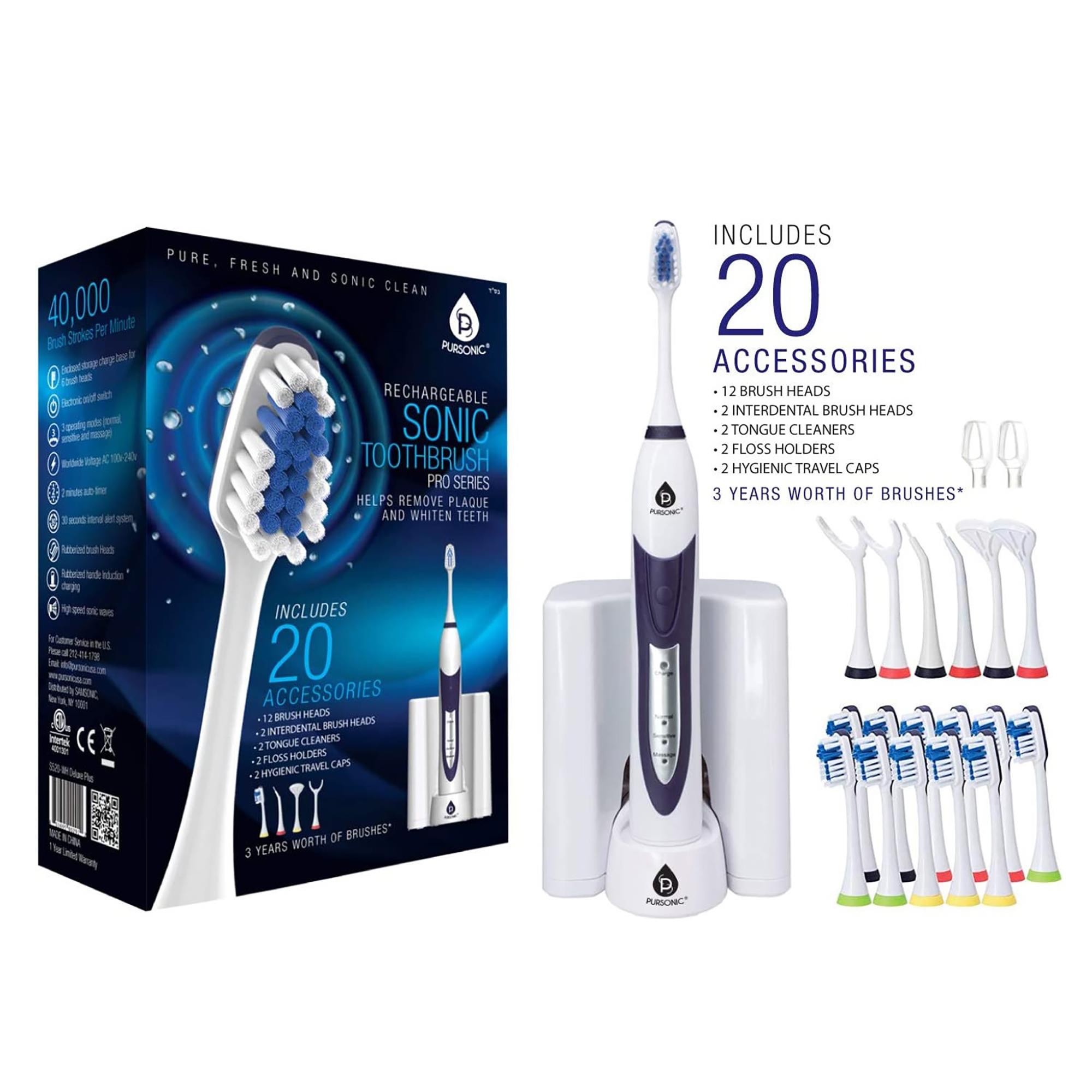 Sonic Movement Rechargeable Electric Toothbrush - White