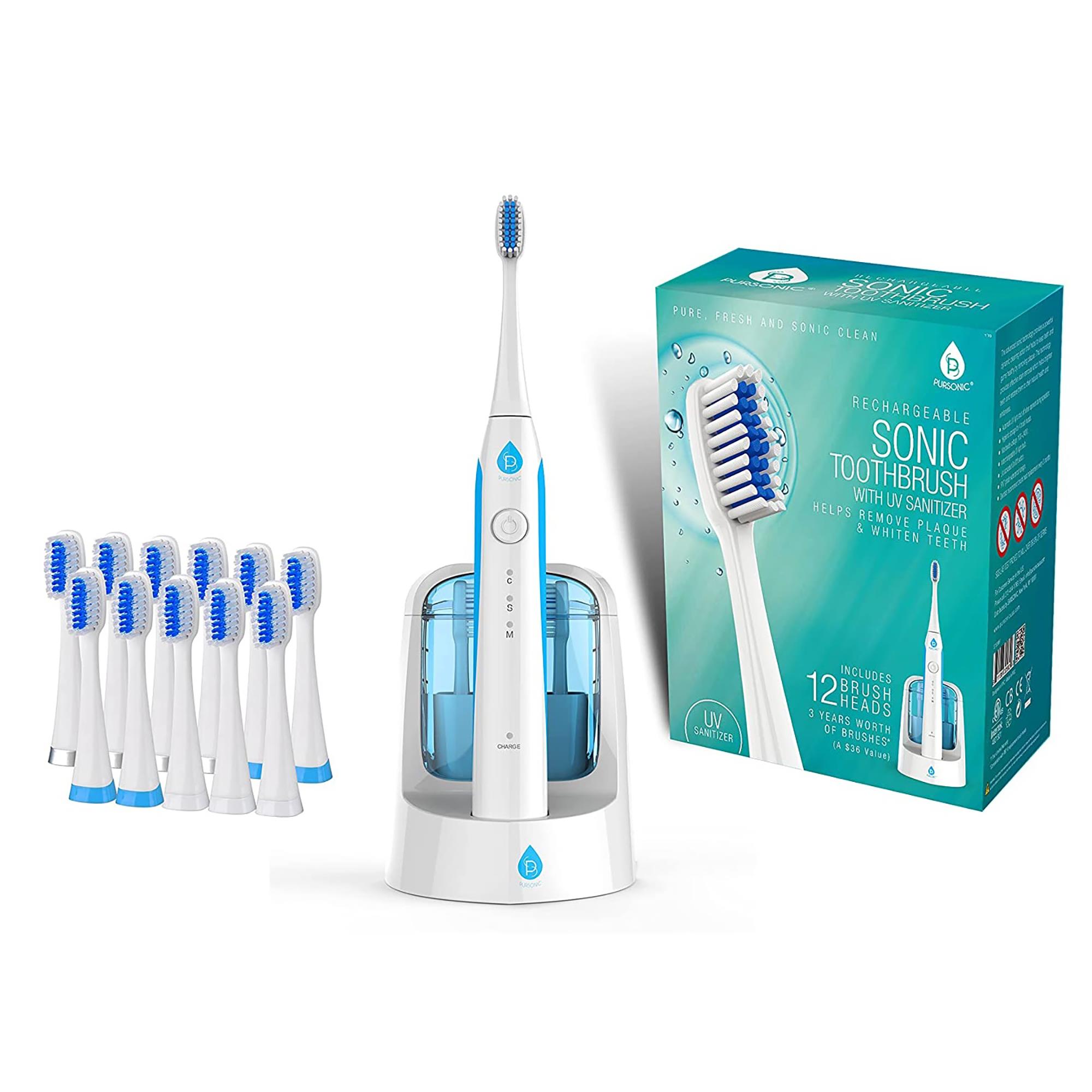 Sonic Smart Series Rechargeable Toothbrush with UV Sanitizing Function  - White