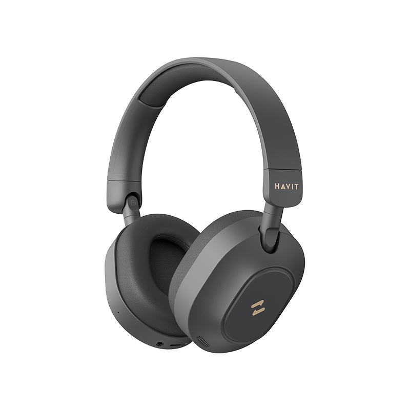 Havit H668BT LIFE NC01H Wireless Bluetooth V5.4 Active Noise Cancelling, Hi-Res Audio, Custom your Lifestyle with APP (Black Color)