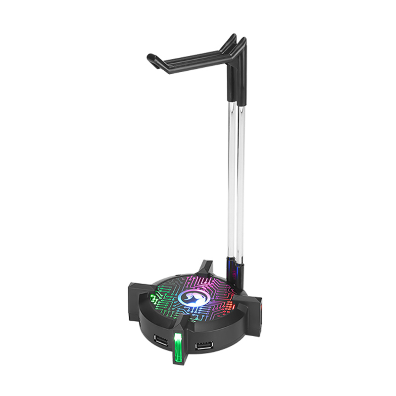 Marvo HZ04 RGB Lighting Premium Headset Holder Stand with 4 X USB ports